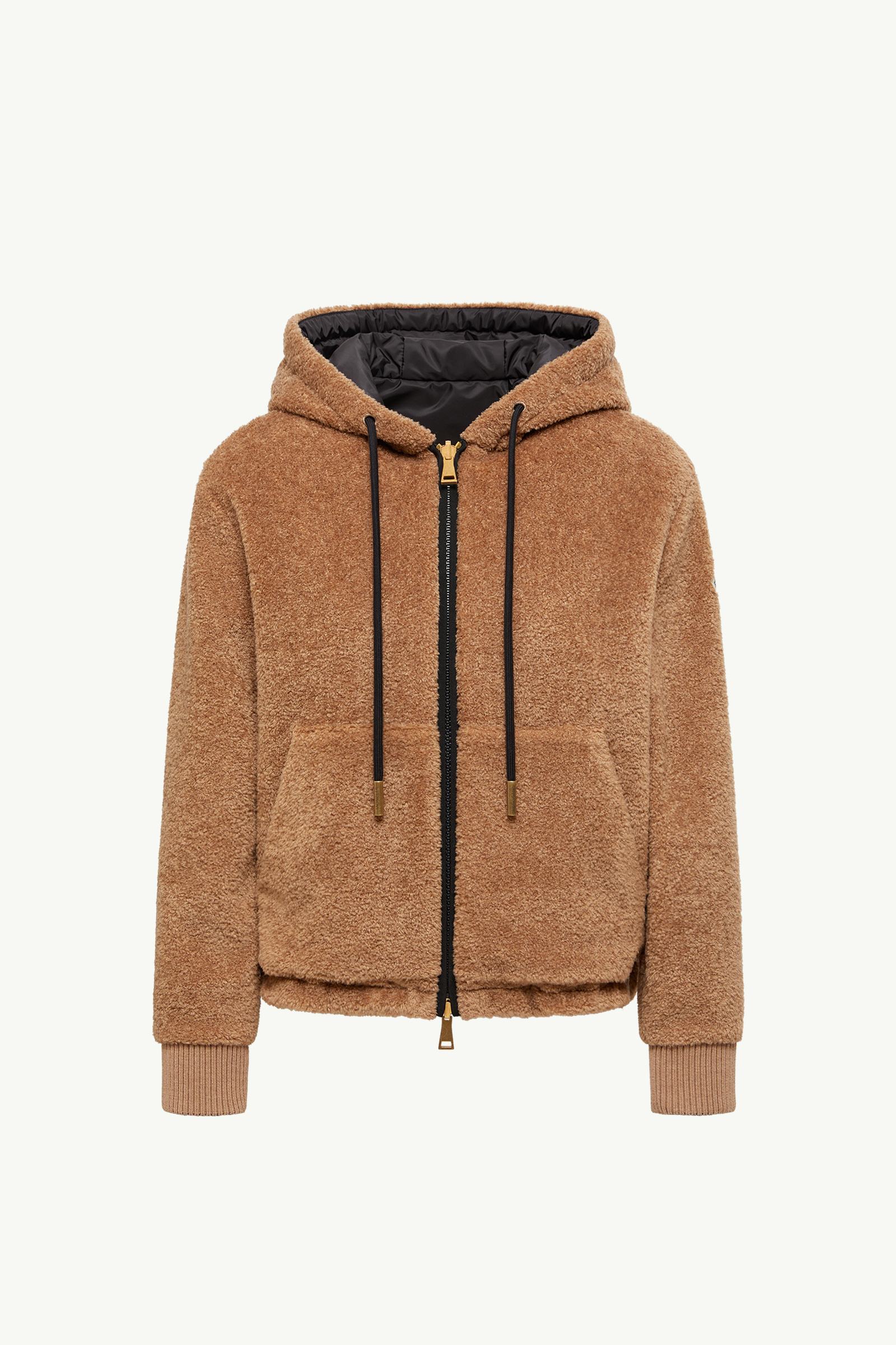 Brown & Black Reversible Padded Hoodie - Sweaters & Cardigans for