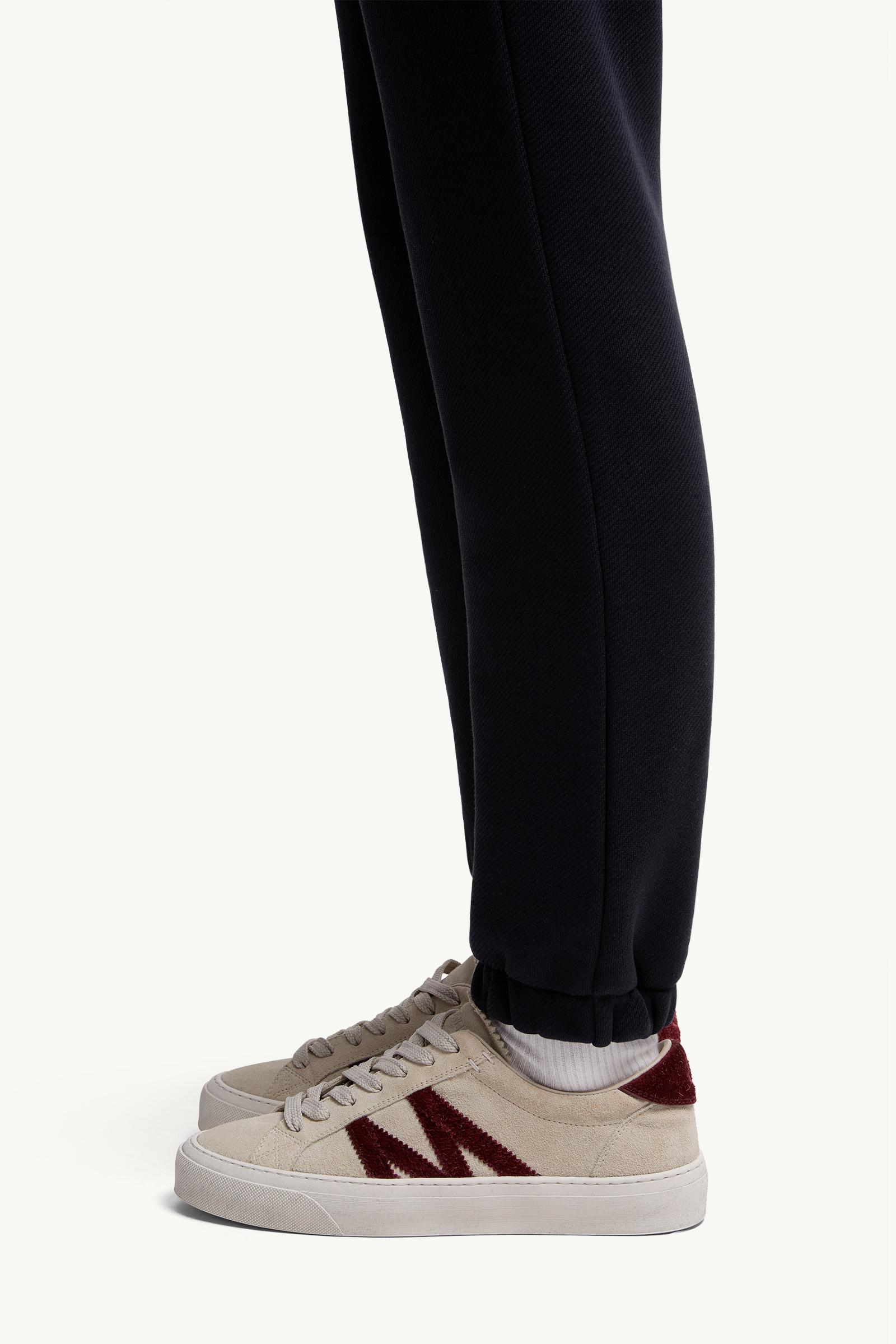 Logo Patch Cotton Track Pants Women Navy Blue Moncler 1