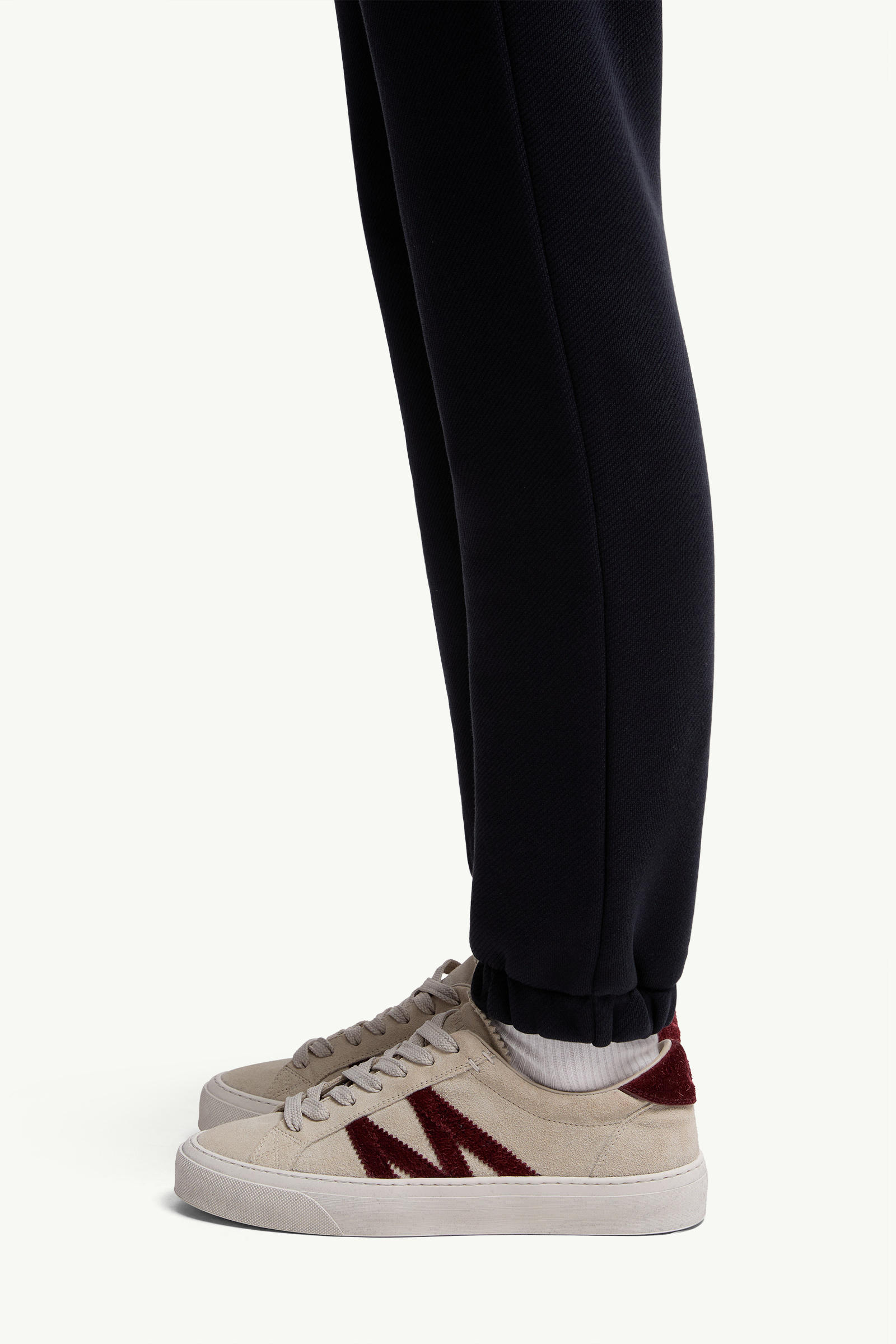 Logo Patch Cotton Track Pants Women Navy Blue Moncler 1