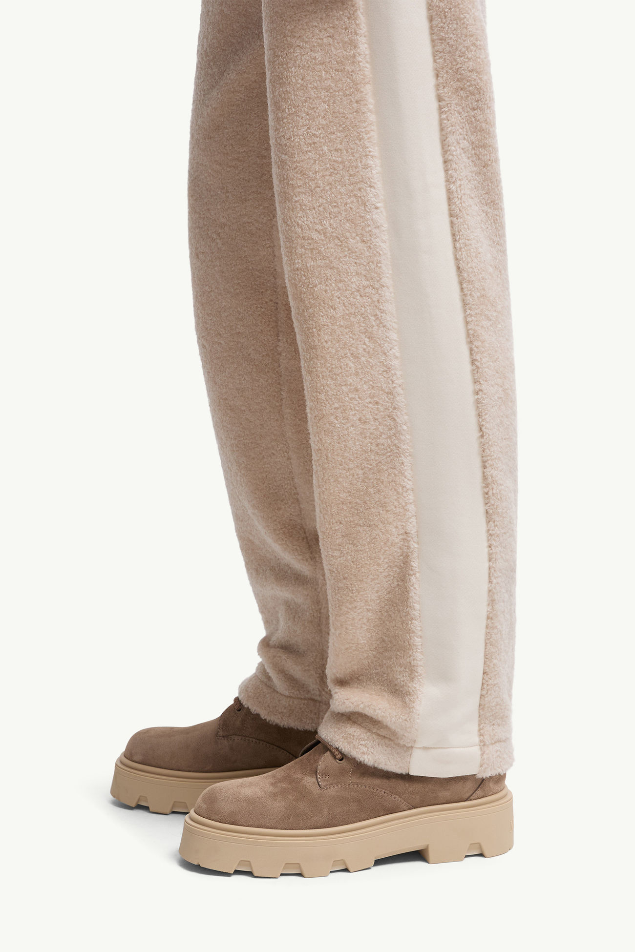 Jogginghose aus Teddystoff Damen Weiß Moncler 1