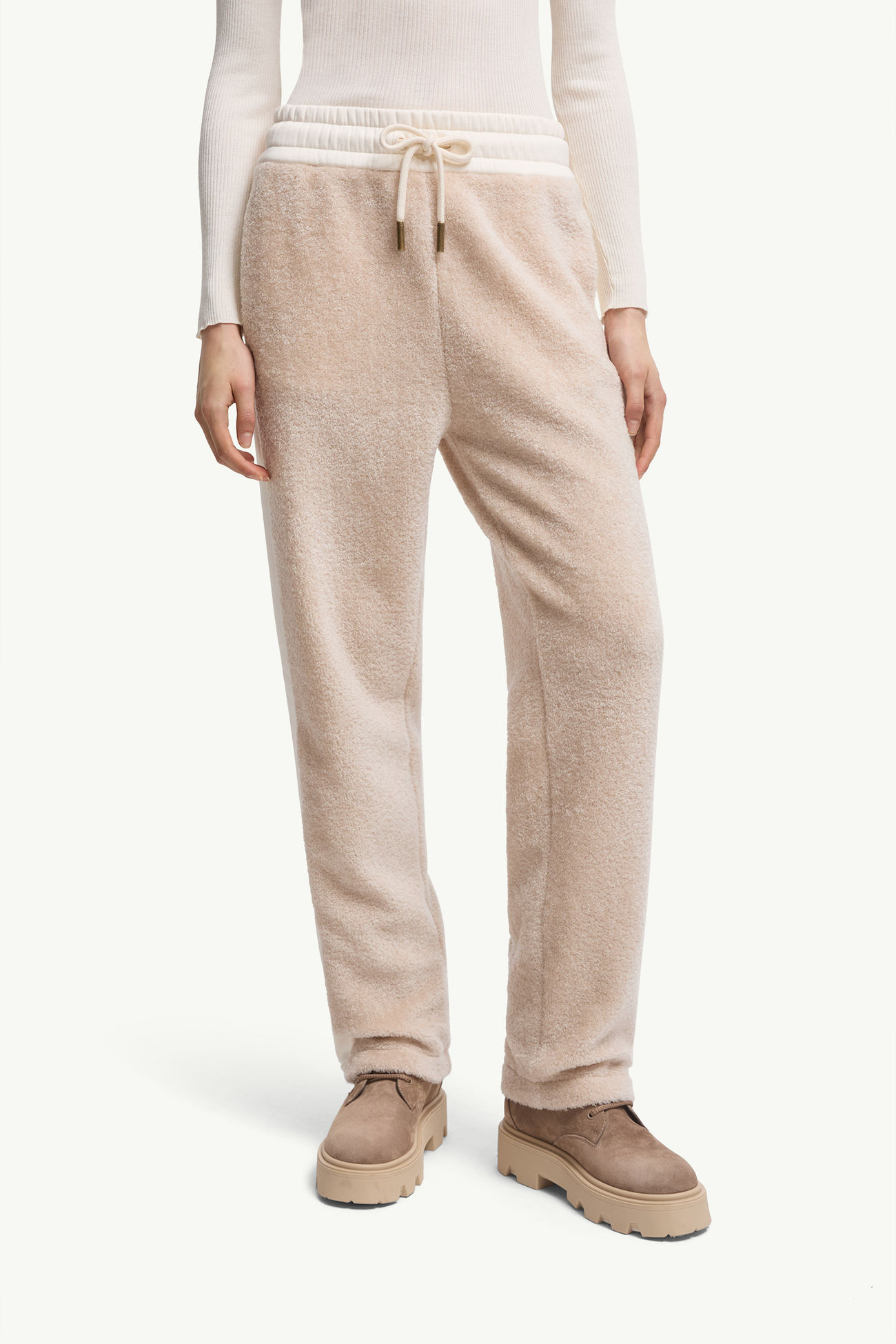 Pantaloni sportivi effetto teddy Donna Bianco Moncler 3