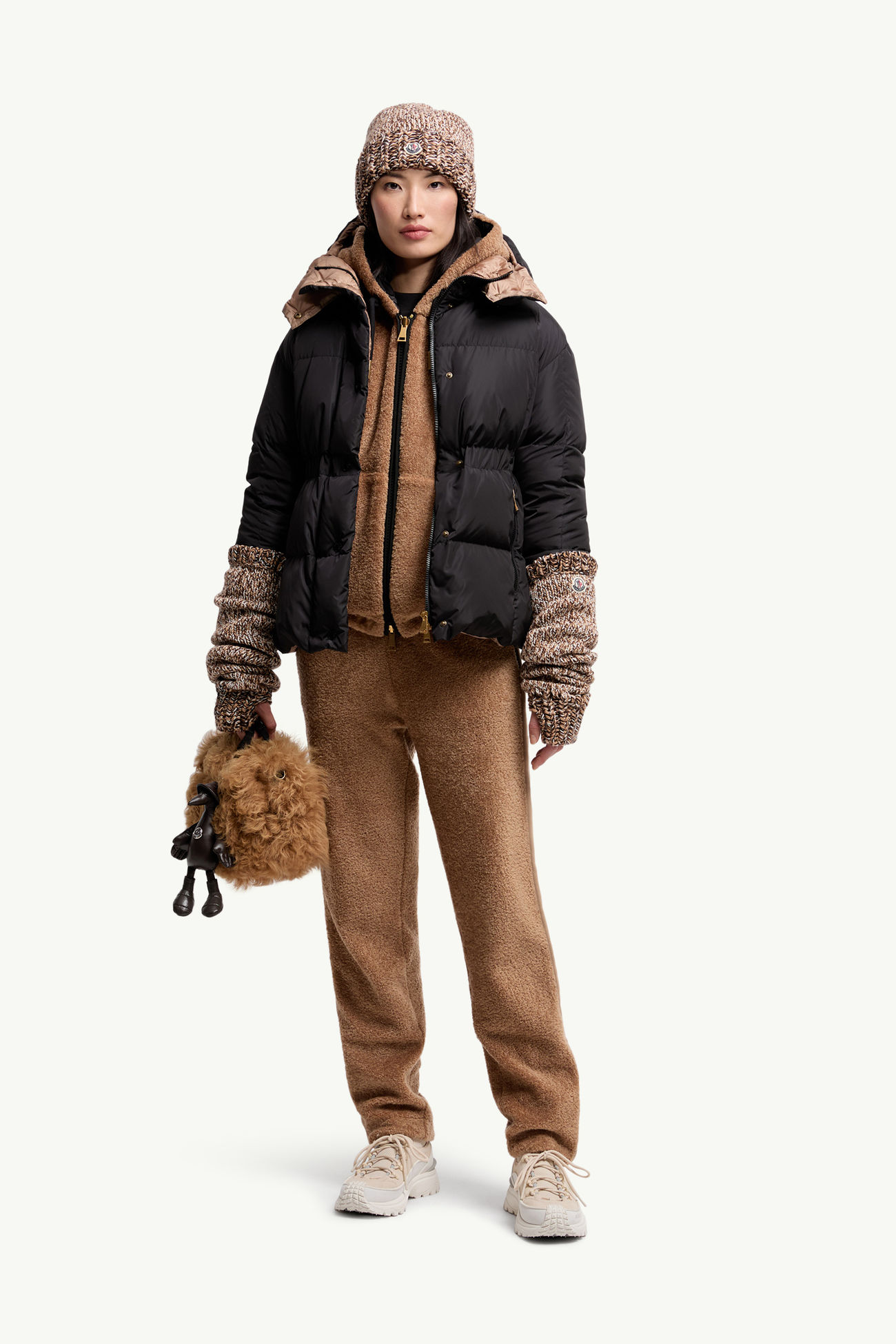 Teddy Sweatpants Women Beige Moncler 0