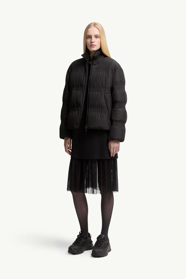Cotton & Tulle Dress Women Black Moncler 0