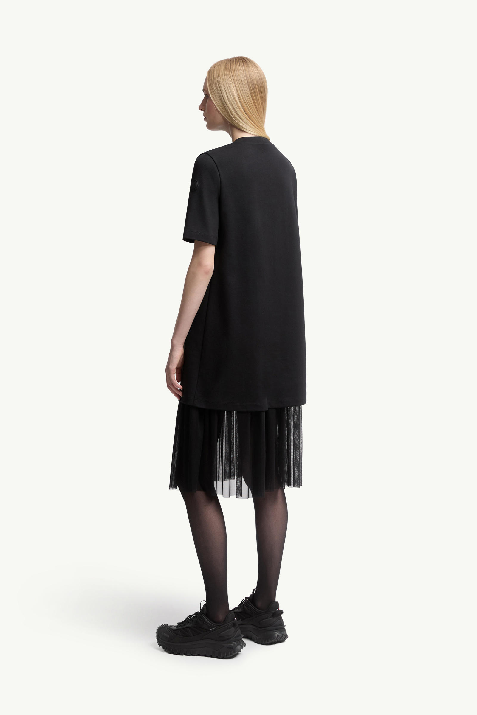 Cotton & Tulle Dress Women Black Moncler 4