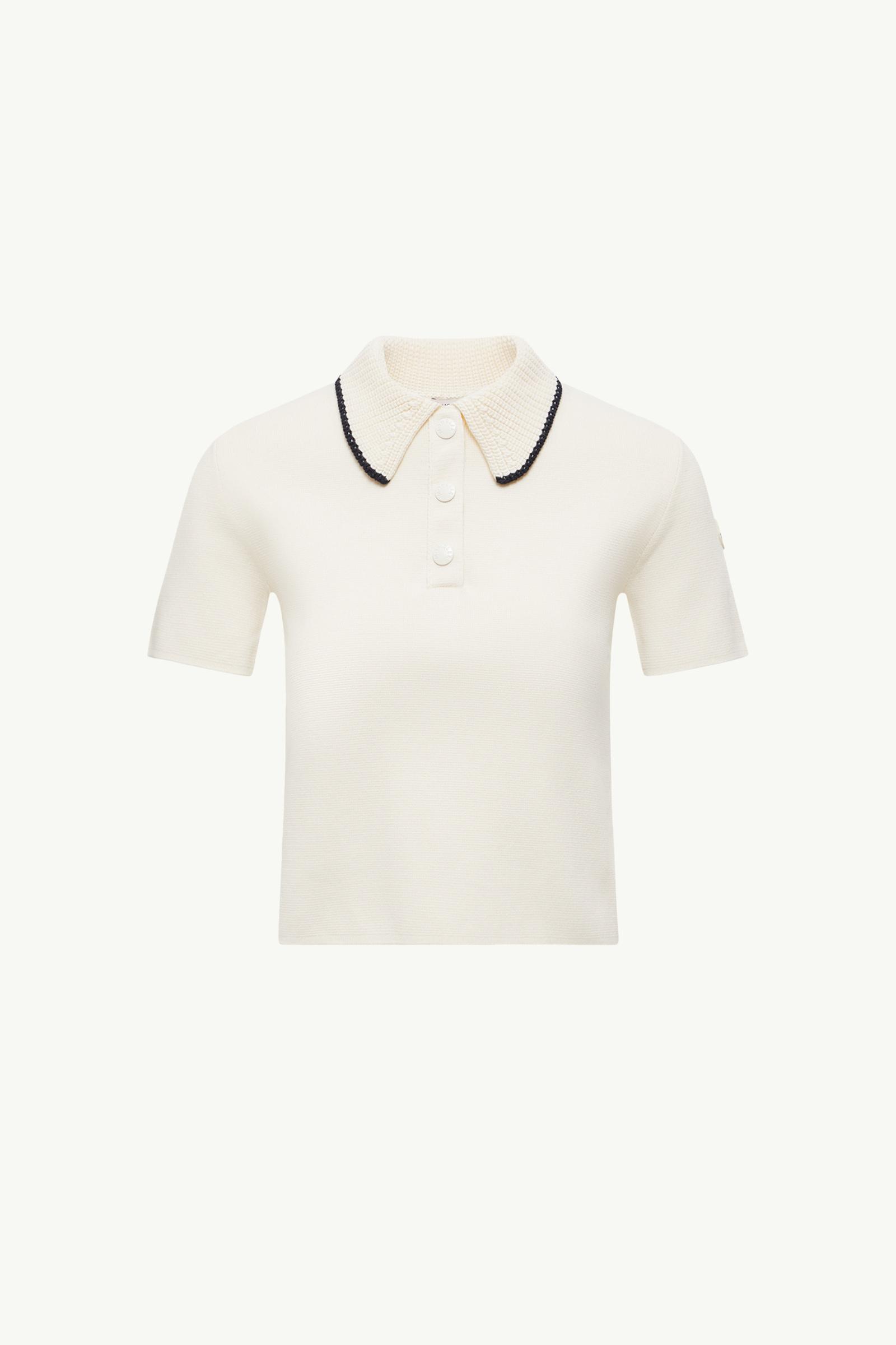 モンクレール MONCLER MAGLIA POLO MANICA CORTA ポロシャツ S＼ホワイト  ワッペン【2400014783032】 MONCLER（モンクレール） 【超美品】モンクレール MAGLIA POLO MANICA
