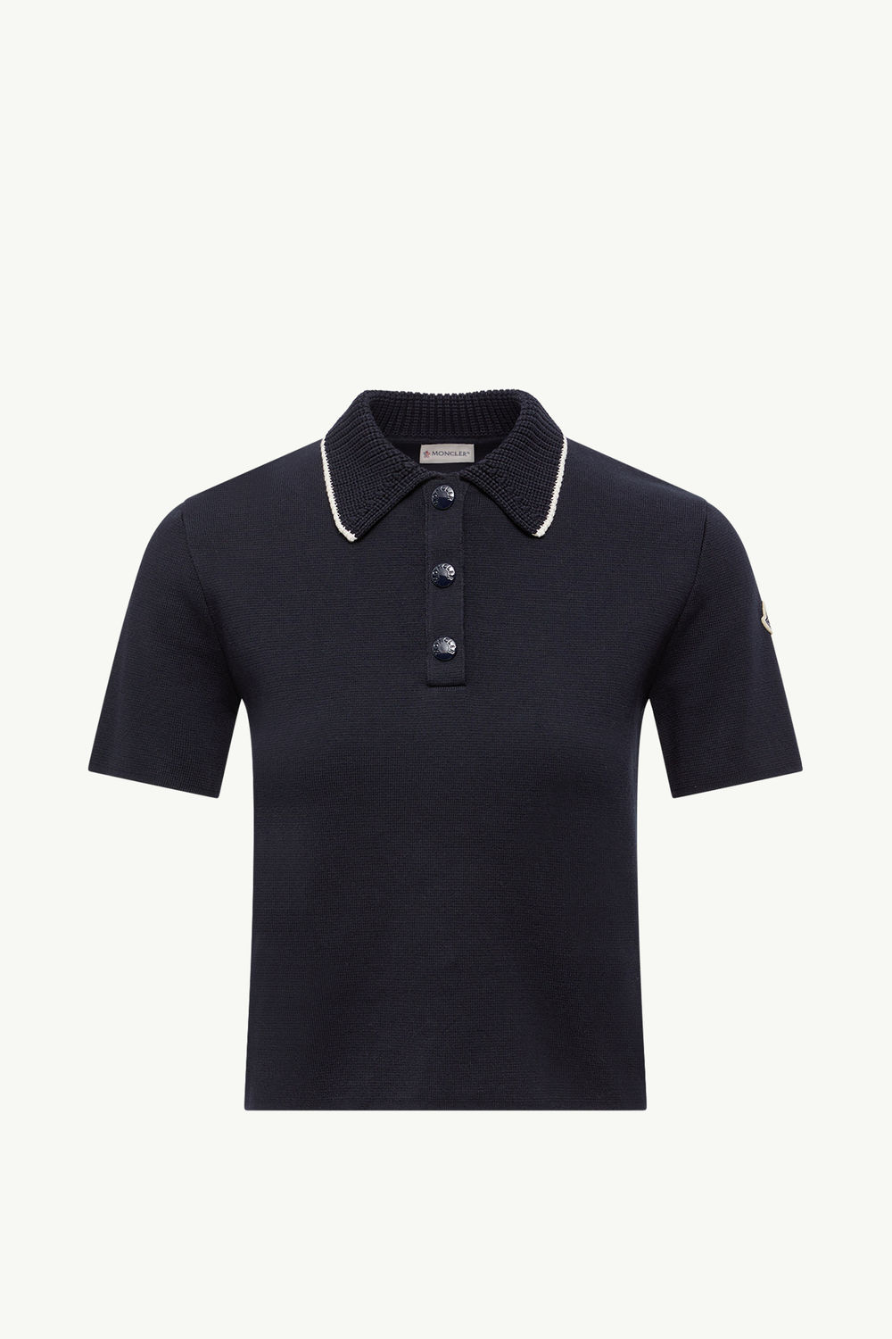 Poloshirt aus Baumwollstrick Damen Navyblau Moncler 2