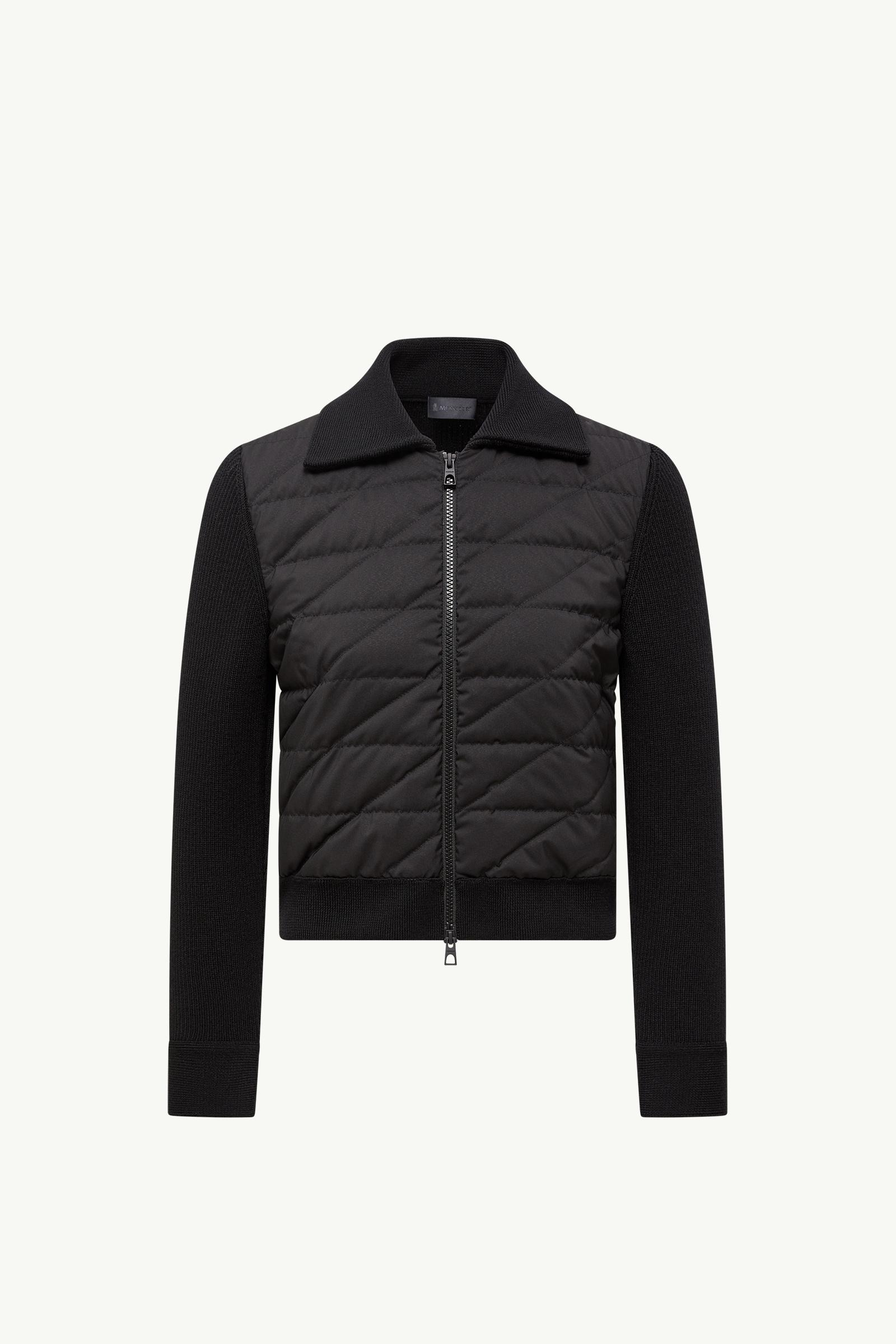 斜紋絎縫夾層羊毛開襟毛衣_findInBoutique_image