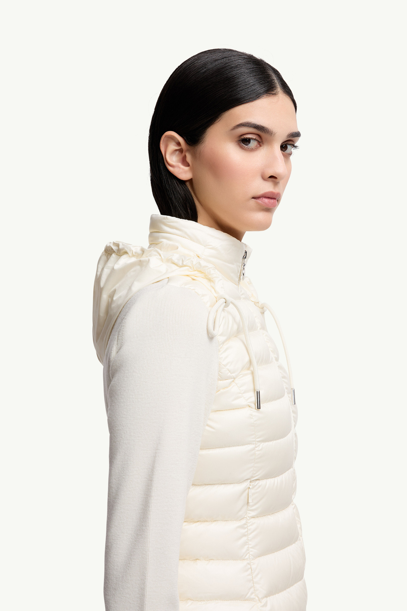 女士加衬羊毛拉链开衫 白色 Moncler 5