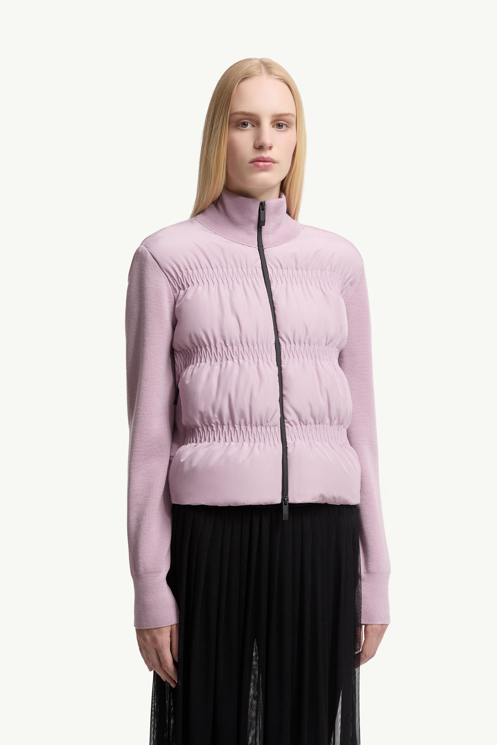 美品✨モンクレール ハイブリッドダウン 花柄 ニット カーディガン S MONCLER モンクレール ダウン ブルゾン ライトダウン
