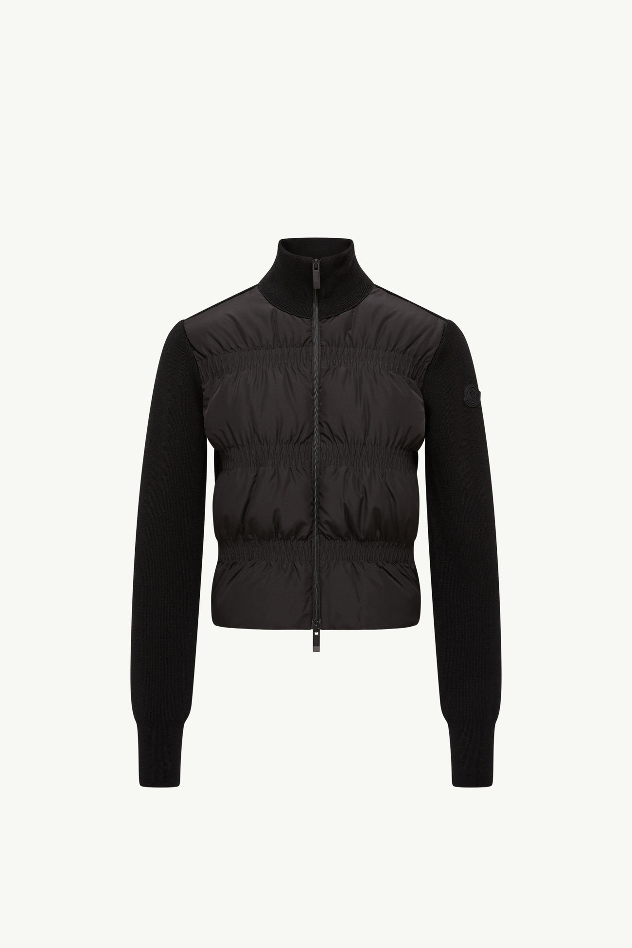 Cárdigan con cremallera de lana acolchada Mujer Negro Moncler 2