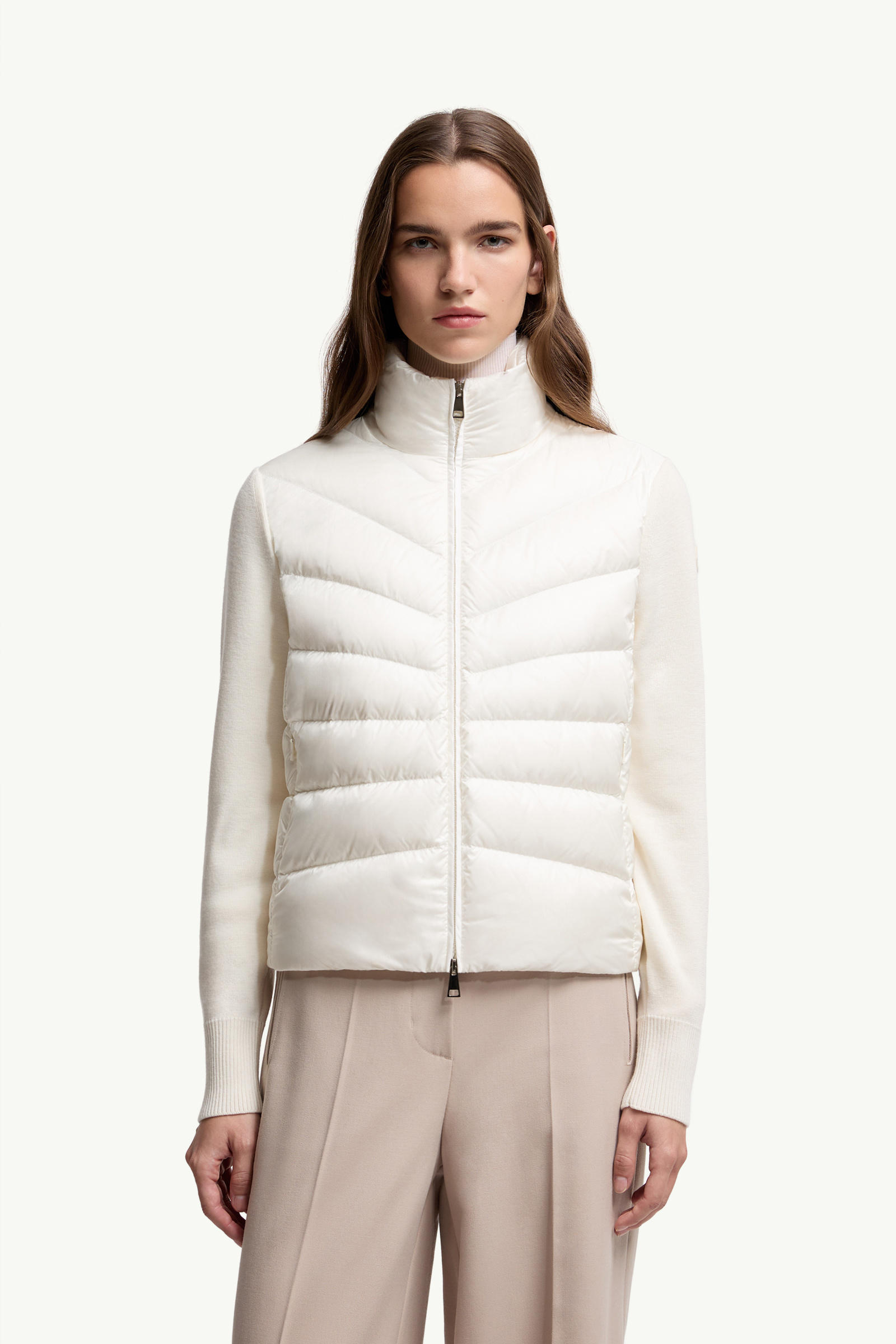 加衬羊毛开衫 女士 白色 Moncler 3