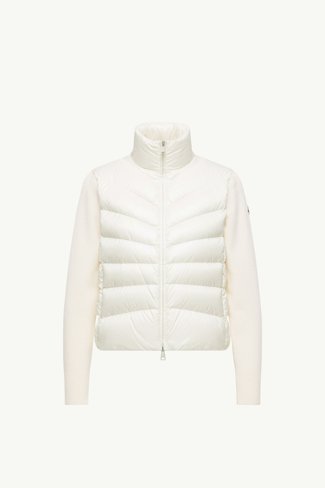 Cardigan imbottito in lana Donna Bianco Moncler 2