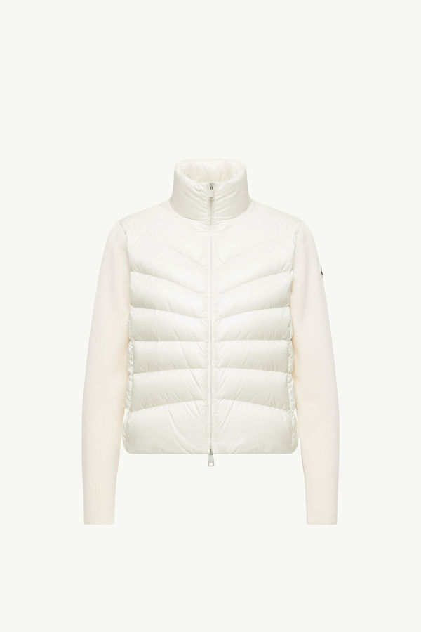 Padded Wool Cardigan Women White Moncler 2