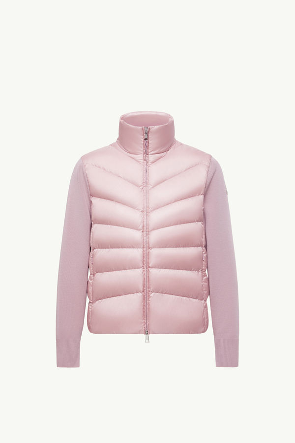Padded Wool Cardigan Women Pink Moncler 2