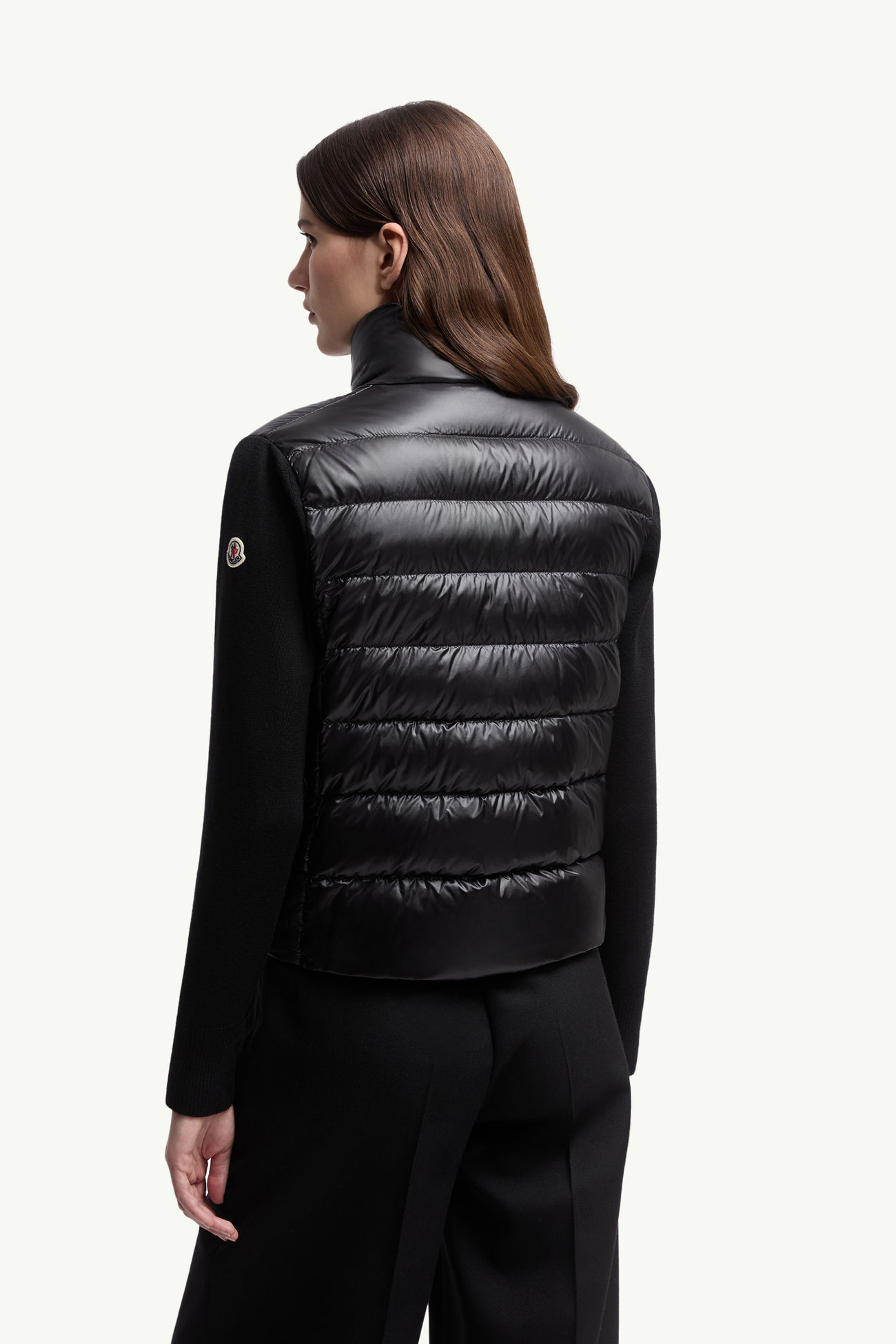 Padded Wool Cardigan Women Black Moncler 4