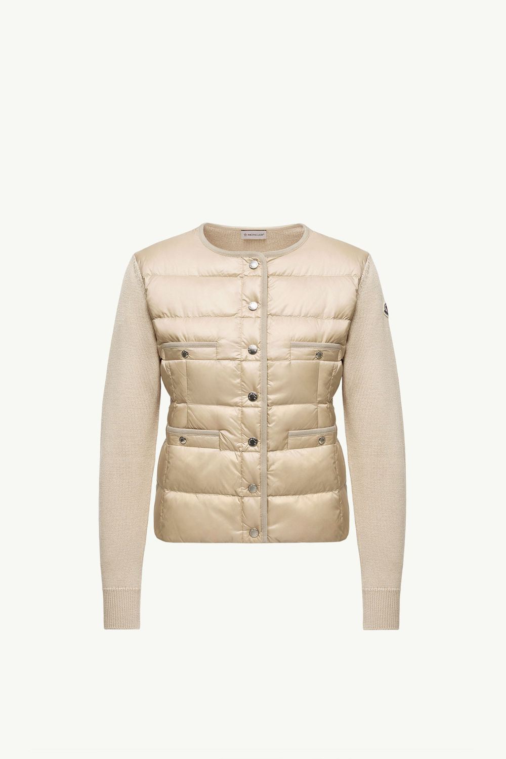 Cardigan matelassé en laine Beige Moncler 2