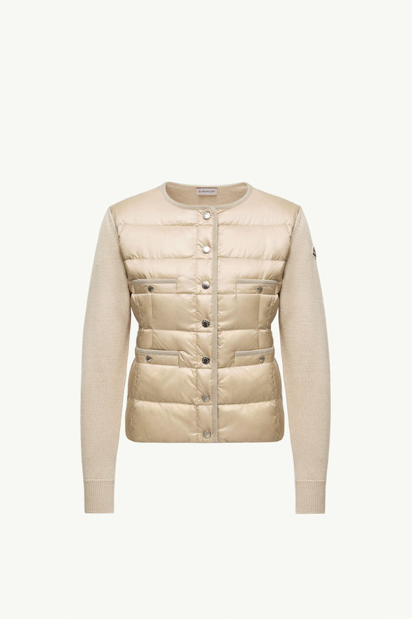 Cardigan matelassé en laine Beige Moncler 2