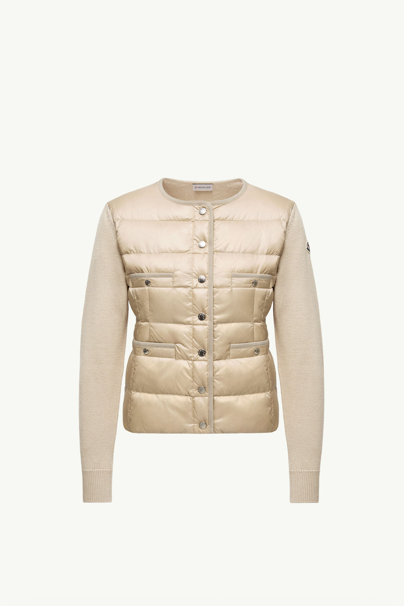 Padded Wool Cardigan Beige Moncler 2