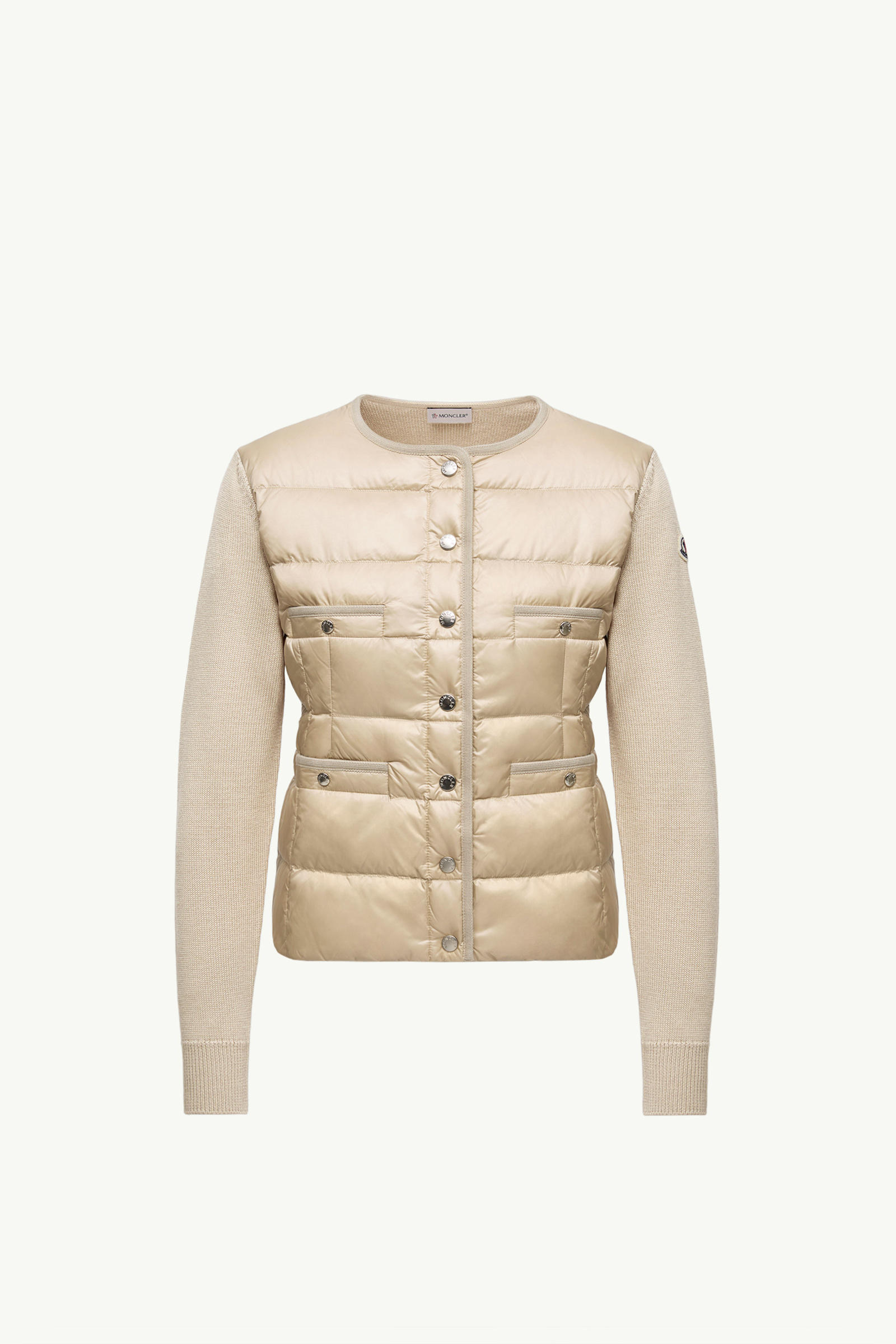 Padded Wool Cardigan 베이지 Moncler 2