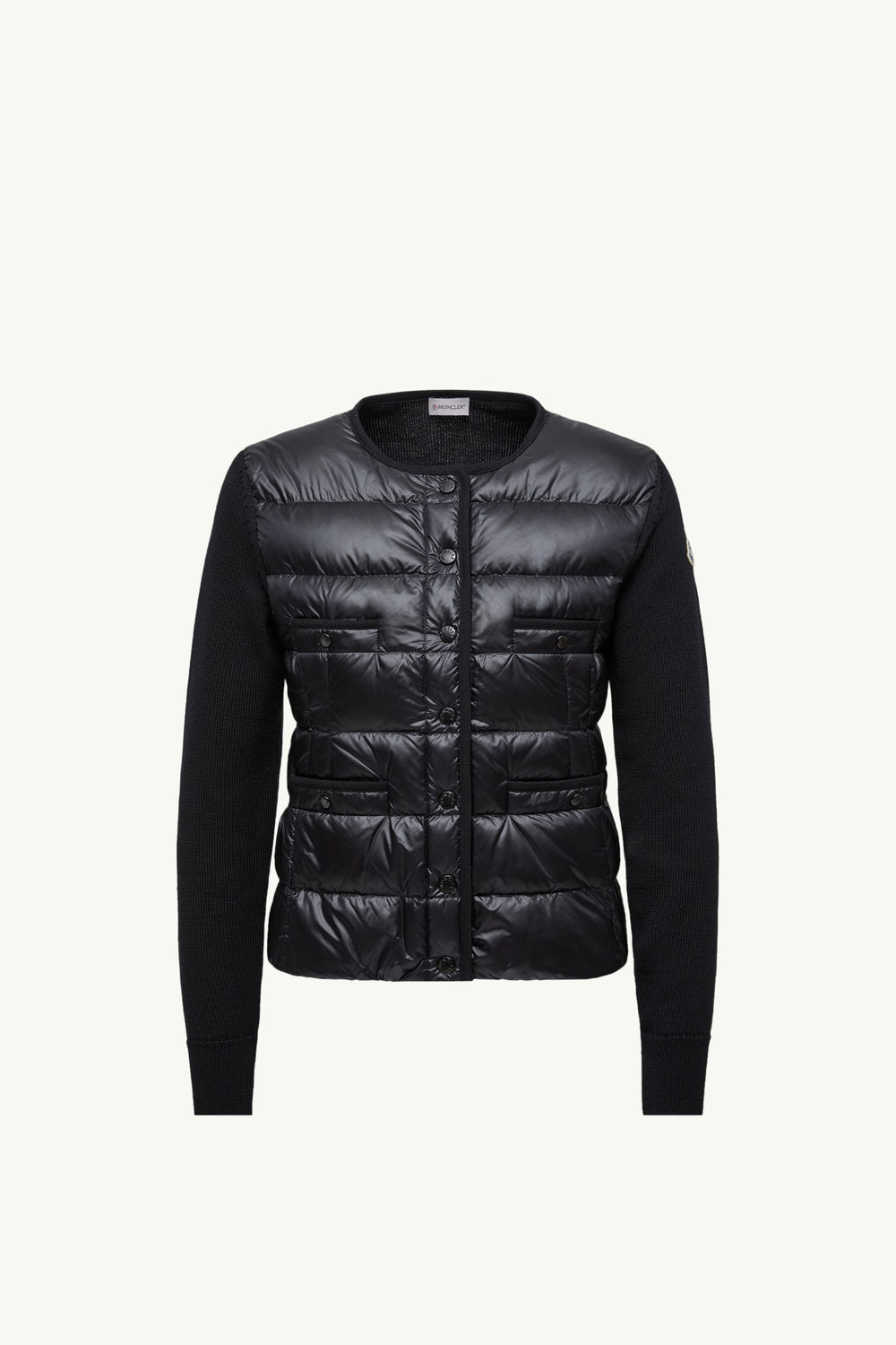 Padded Wool Cardigan Black Moncler 2