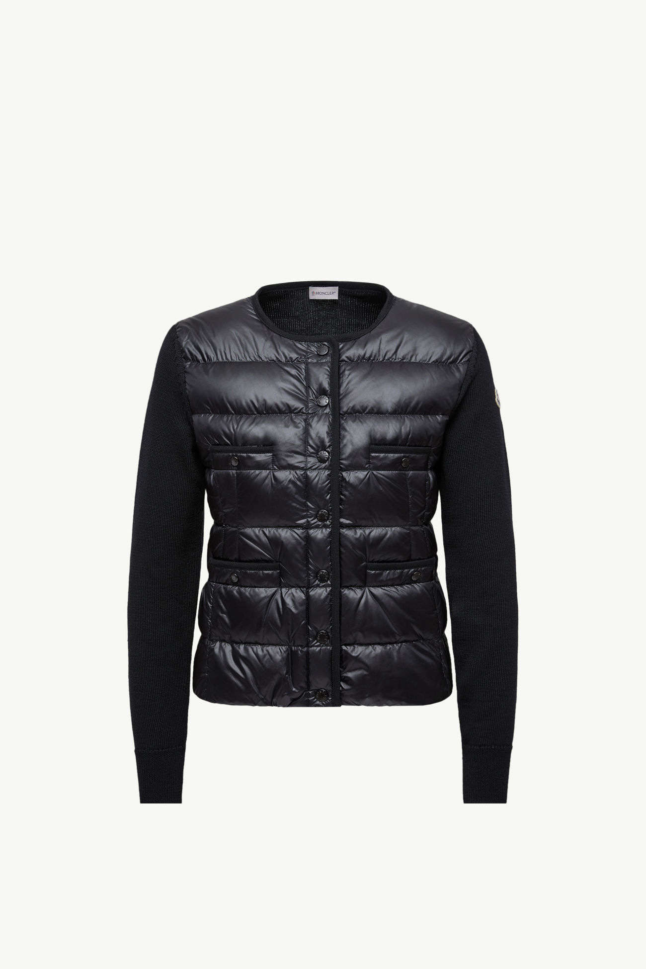 Padded Wool Cardigan Black Moncler 2