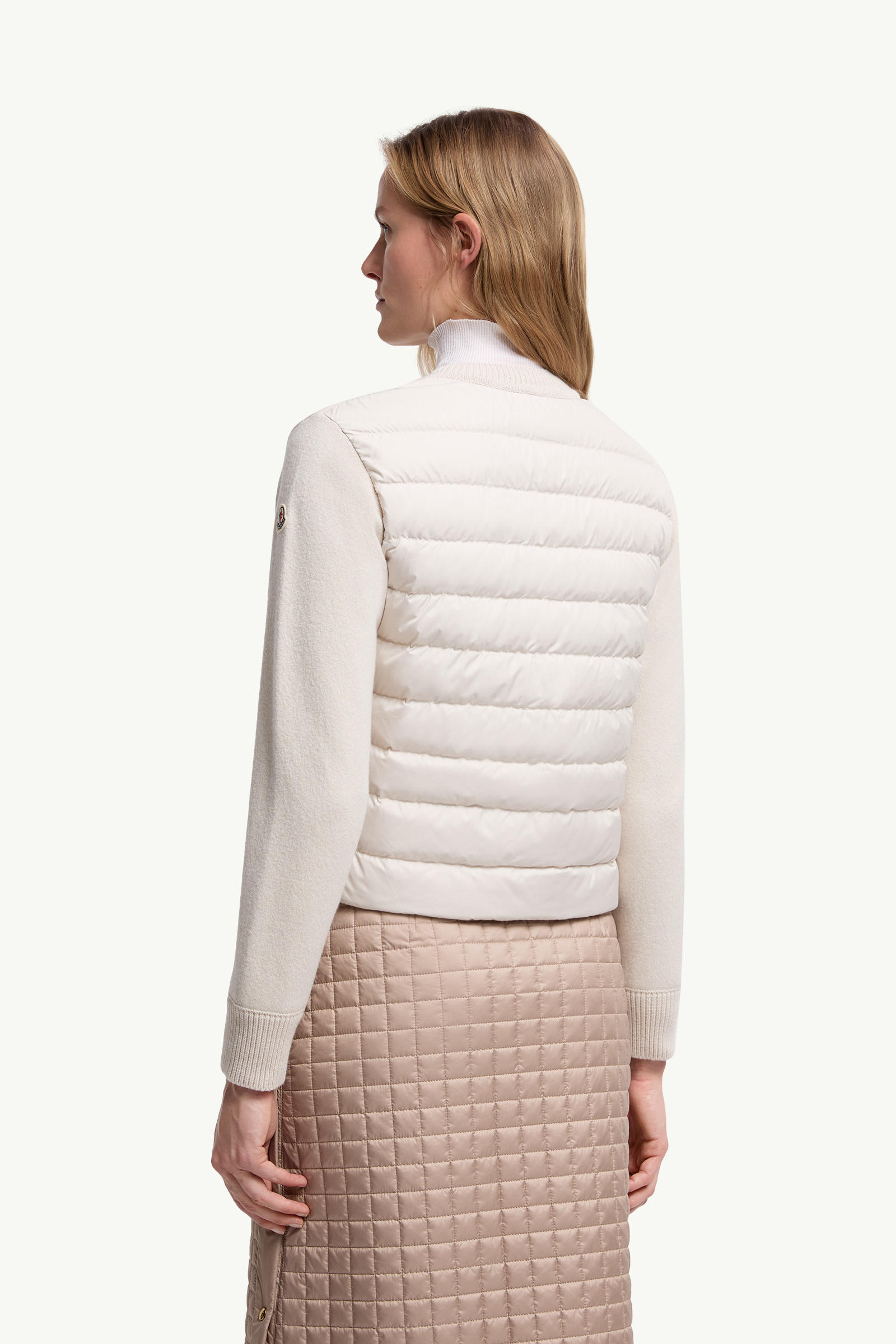 Padded Wool Cardigan Women White Moncler 4