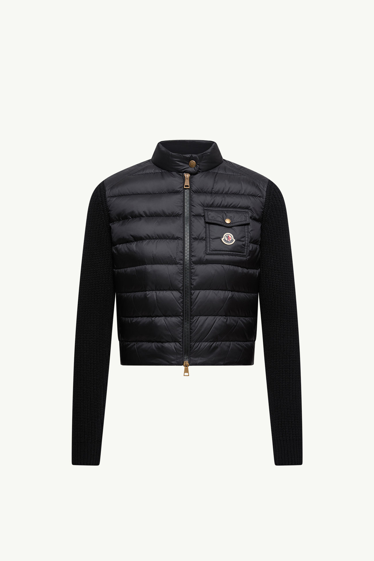 패딩 울 집업 카디건 여성 블랙 Moncler 2