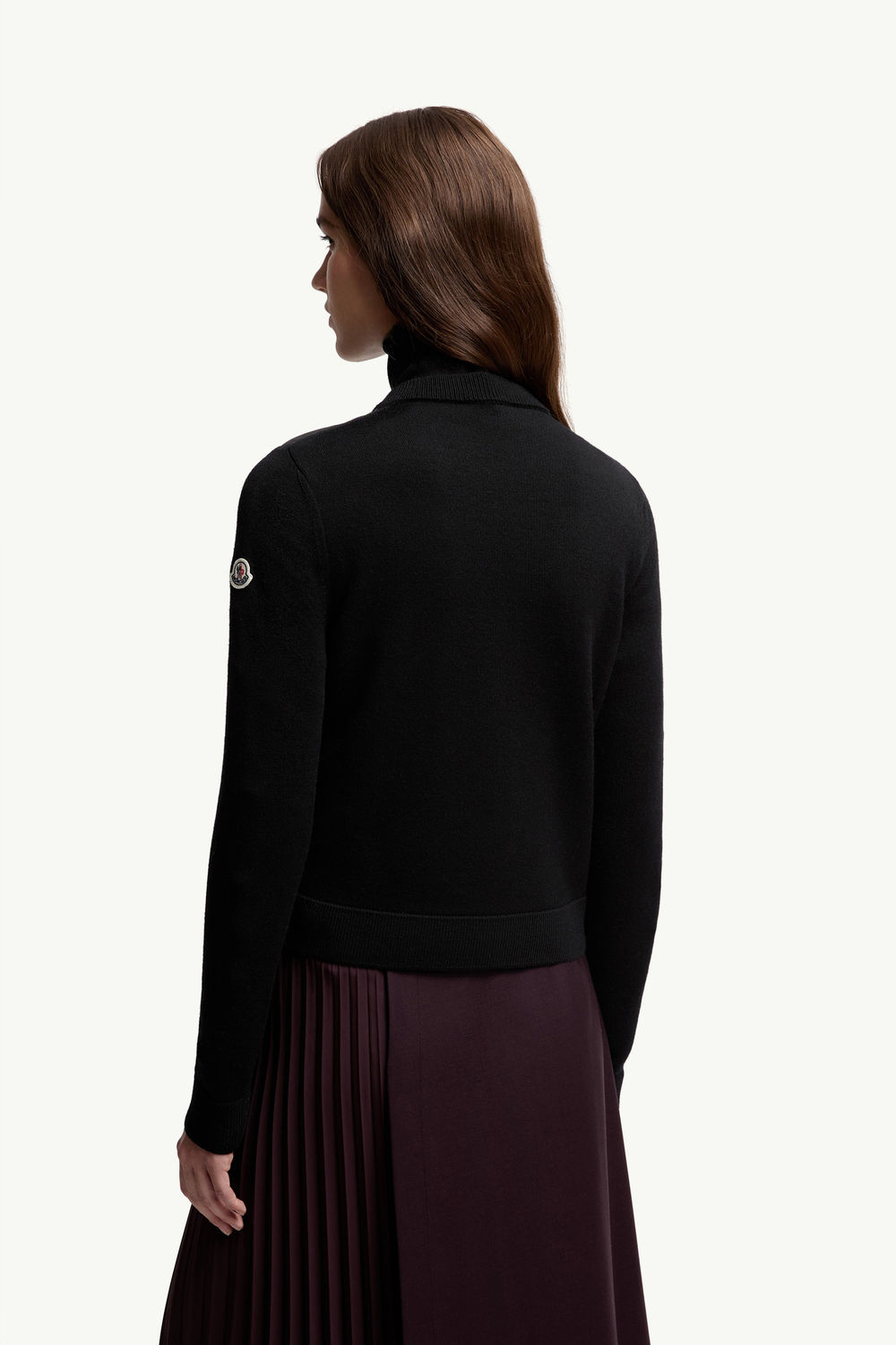 Padded Wool Zip-Up Cardigan Women Black Moncler 4