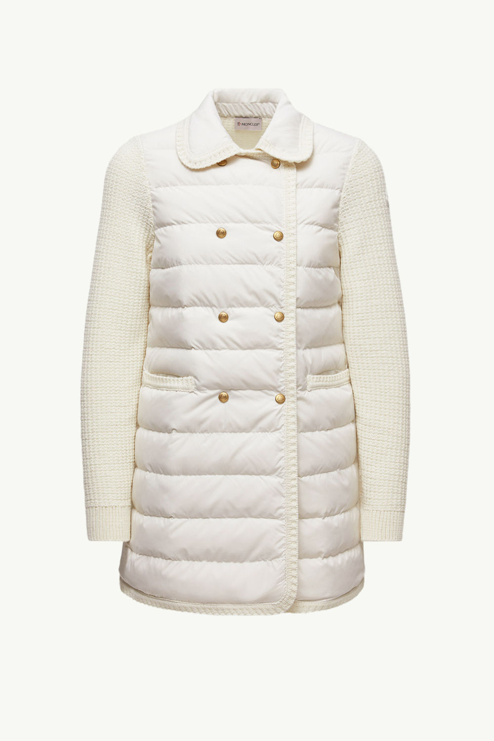 Wool & Cashmere Padded Cardigan Women White Moncler 2