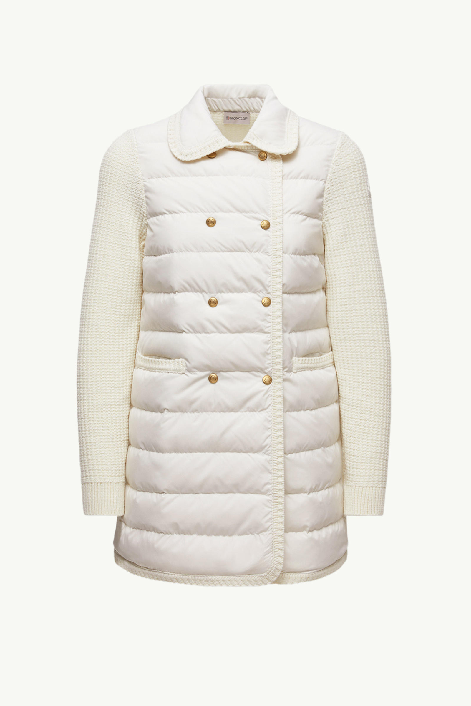 Wool & Cashmere Padded Cardigan Women White Moncler 2