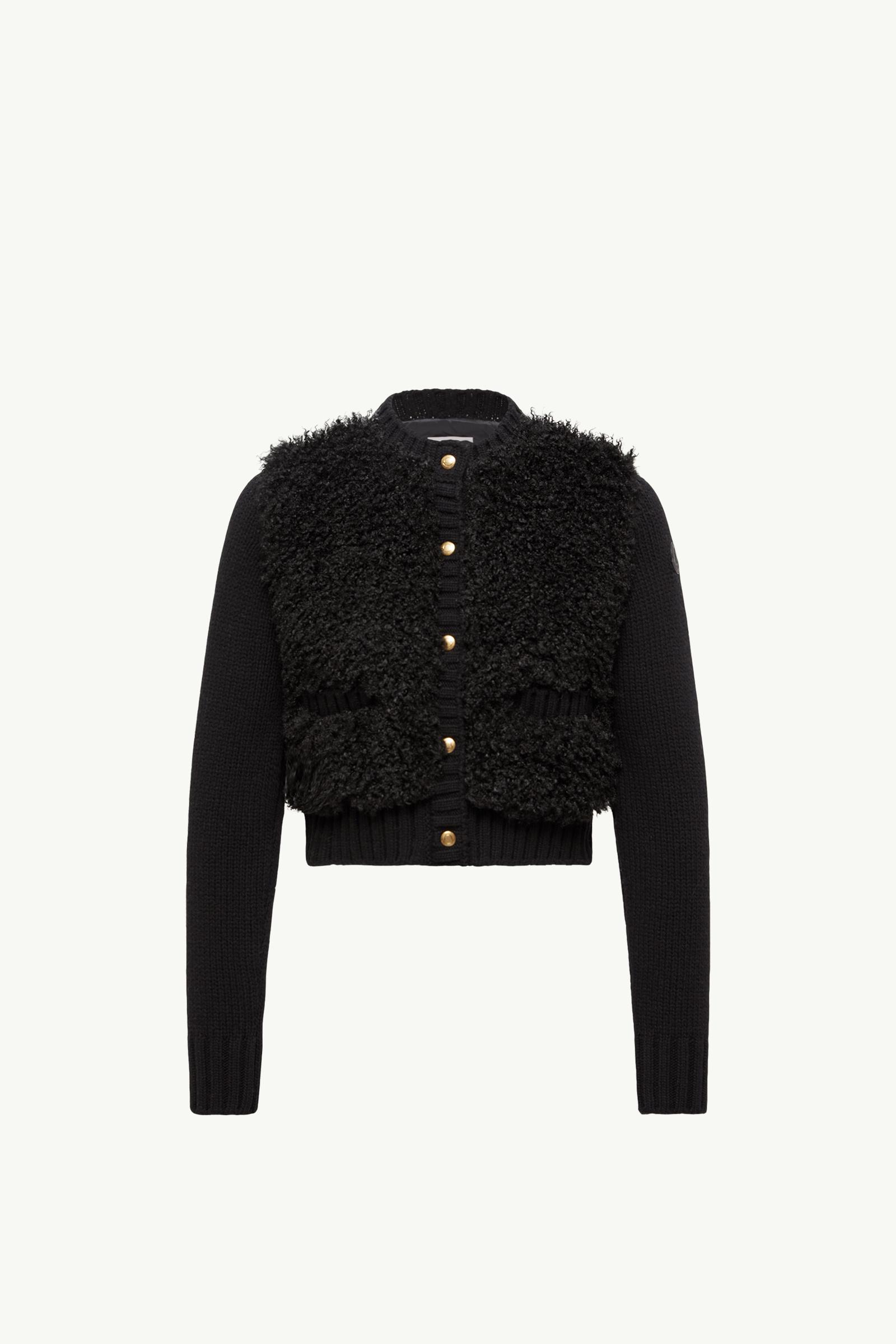 MONCLER レディースカーディガン White Padded Wool Zip-Up Cardigan - Sweaters & Cardigans for Women