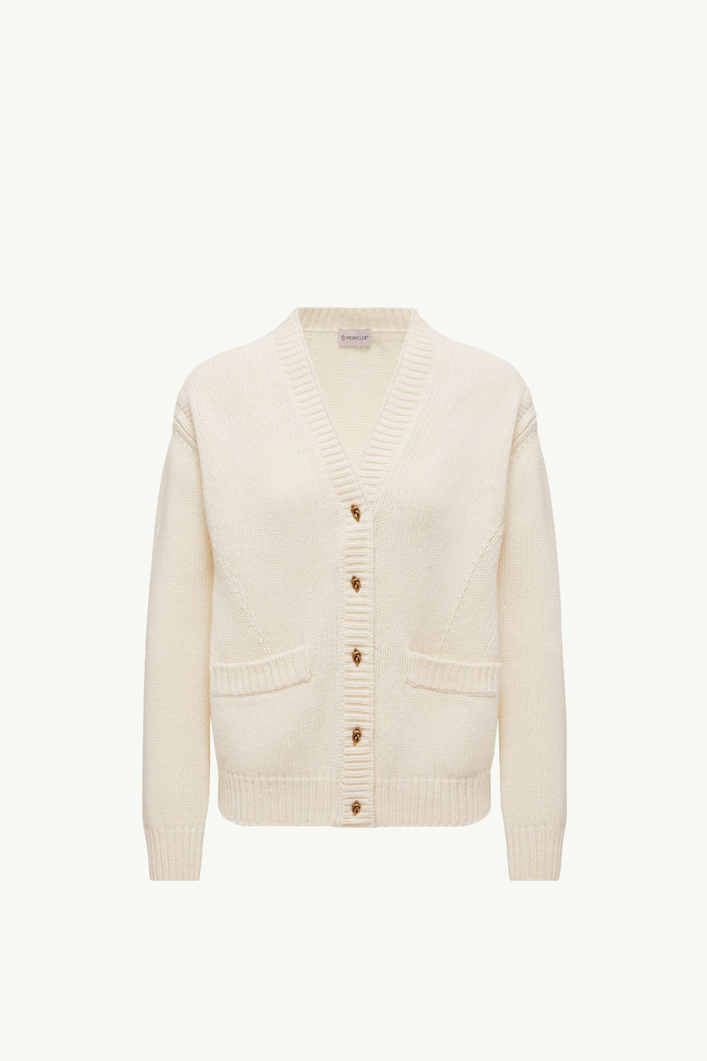 Wool & Cashmere V-Neck Cardigan Women White Moncler 2