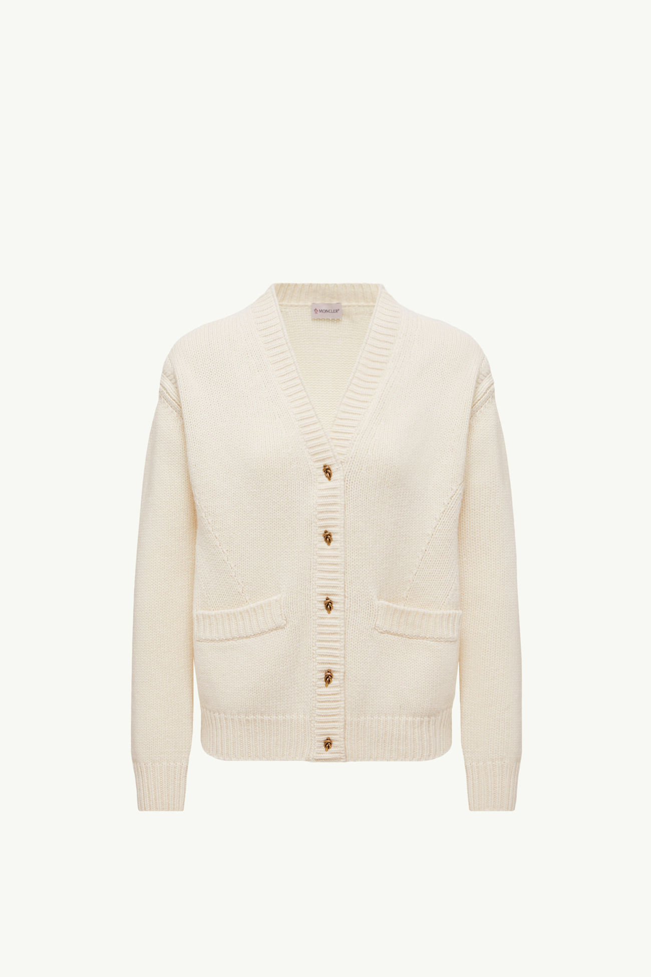 Wool & Cashmere V-Neck Cardigan Women White Moncler 2