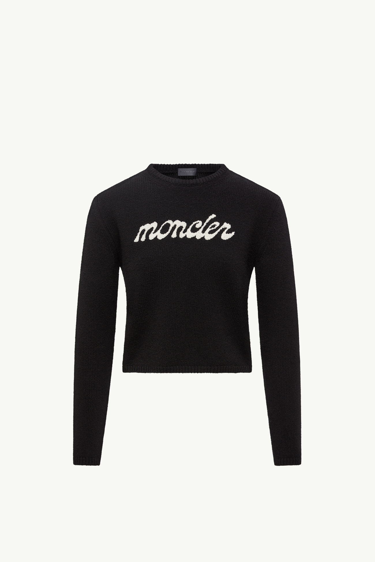 Jersey de lana y cachemira con logotipo bordado Mujer Negro Moncler 2