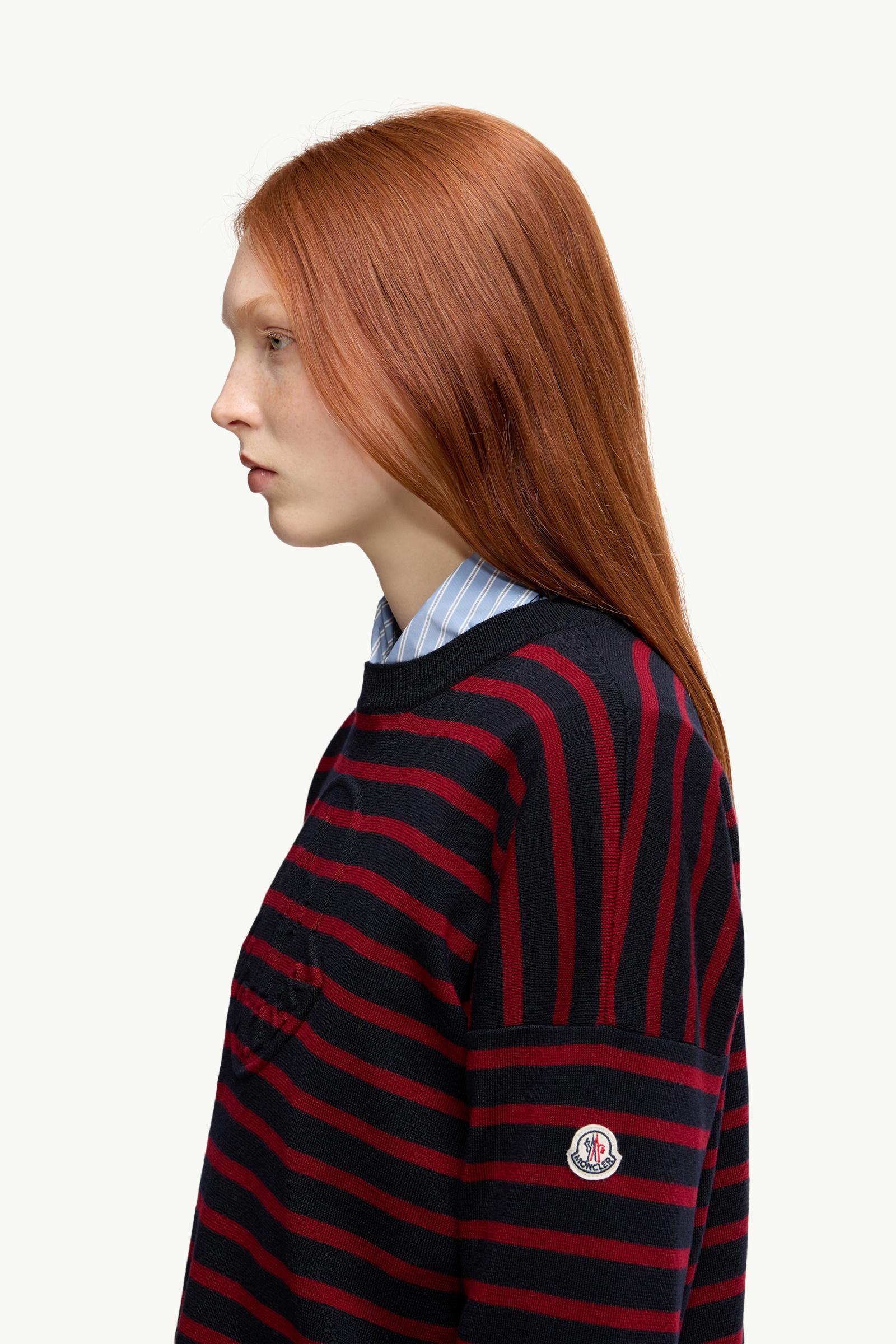 Striped Wool Jumper Women Blue & Red Moncler 1