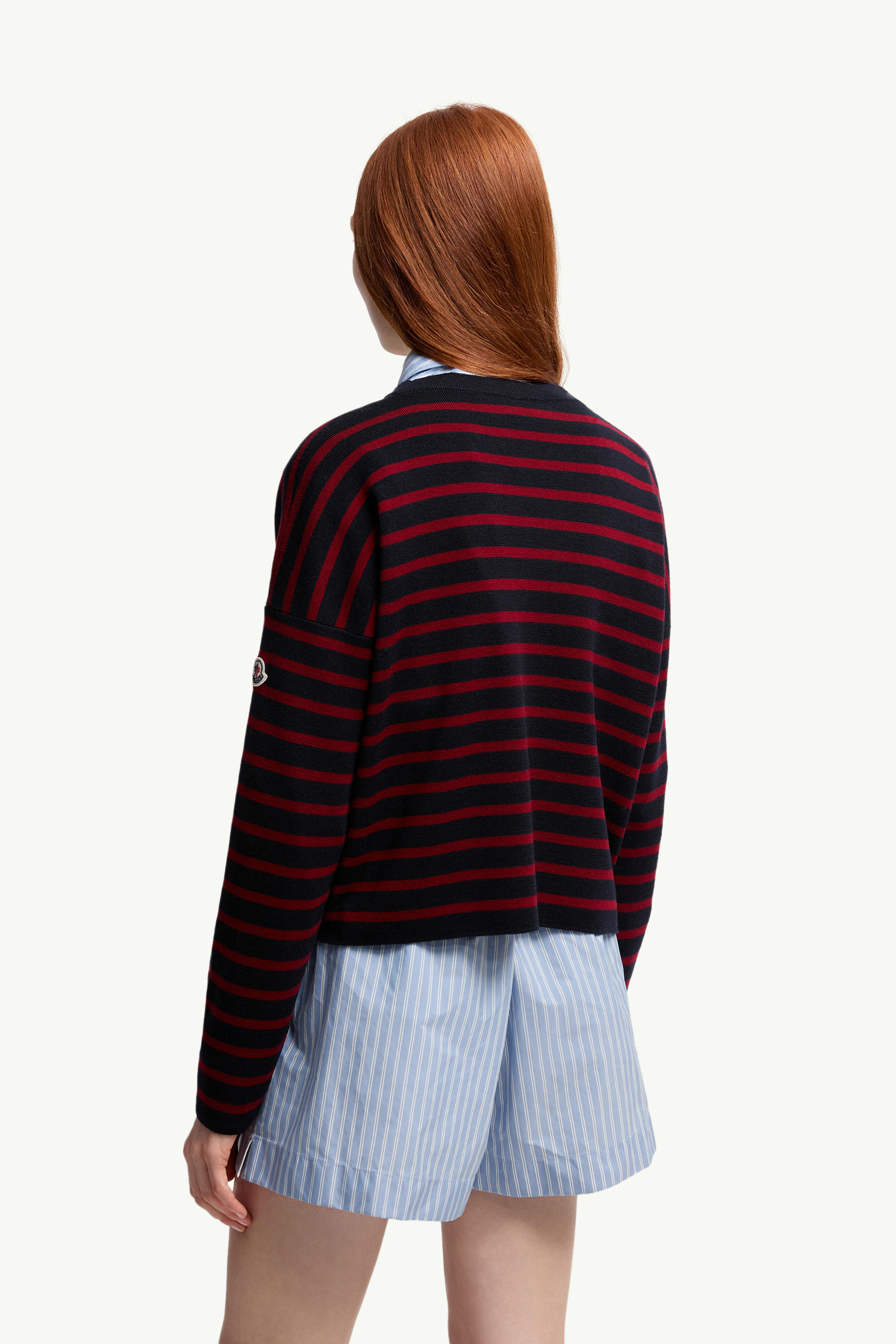 Striped Wool Jumper Women Blue & Red Moncler 4