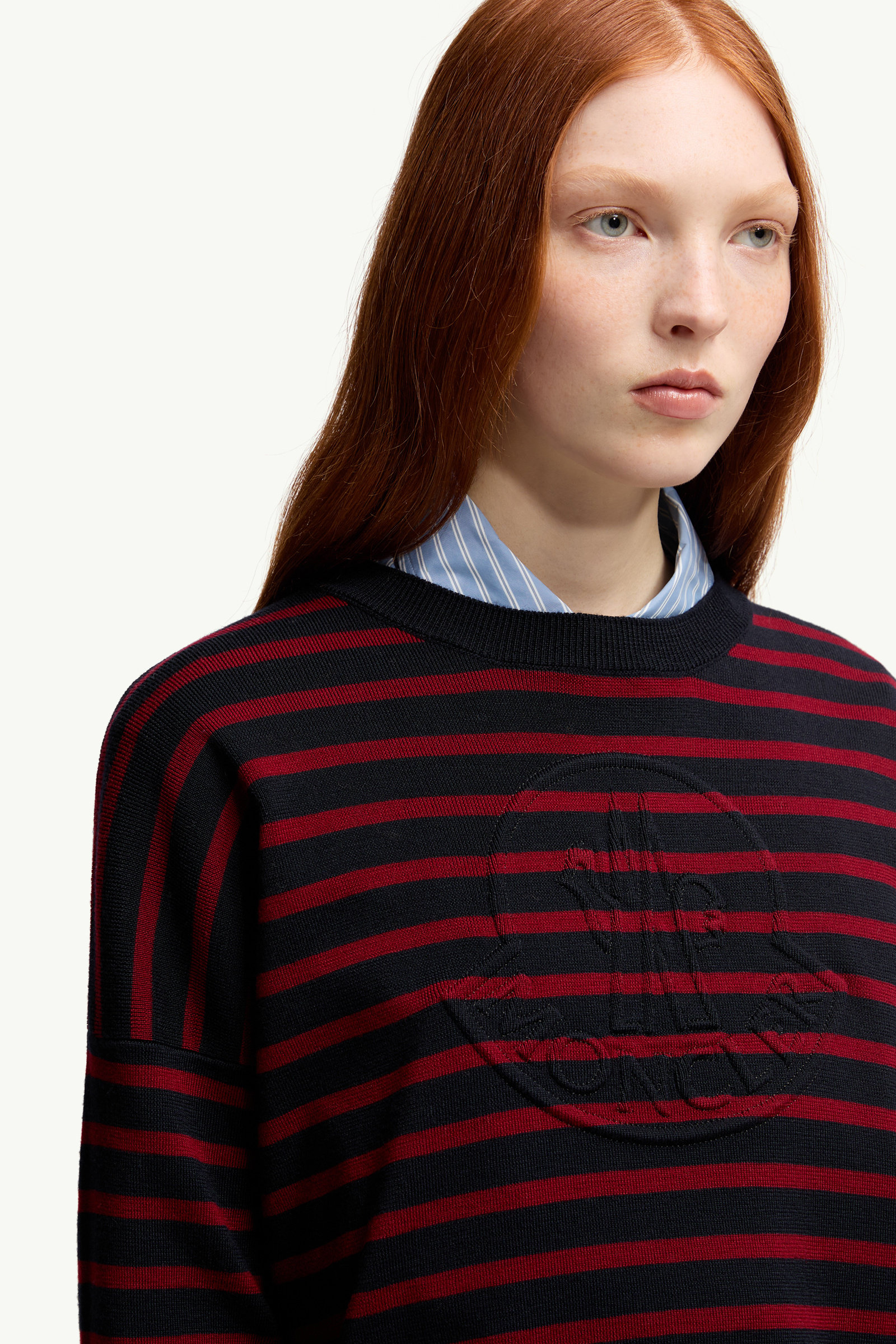 Striped Wool Jumper Women Blue & Red Moncler 5
