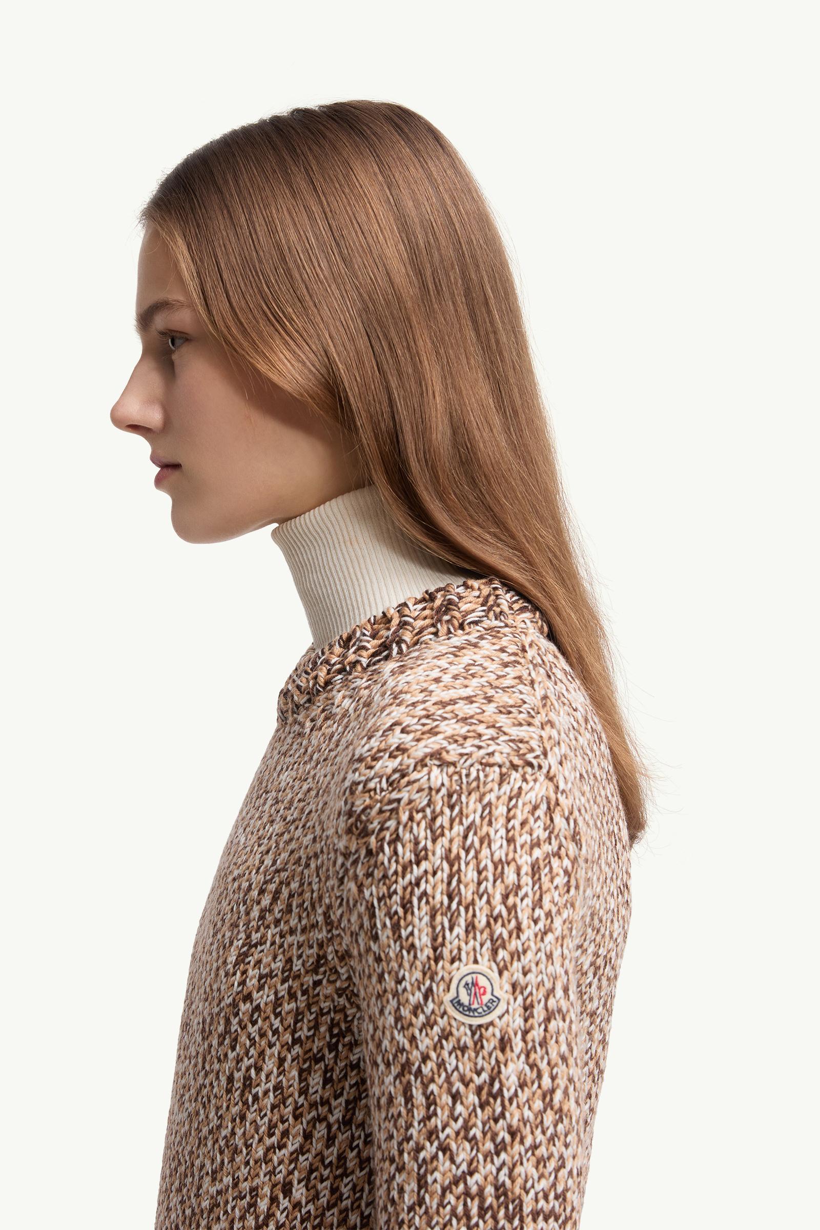 Mouliné Wool Jumper Women Brown Moncler 1