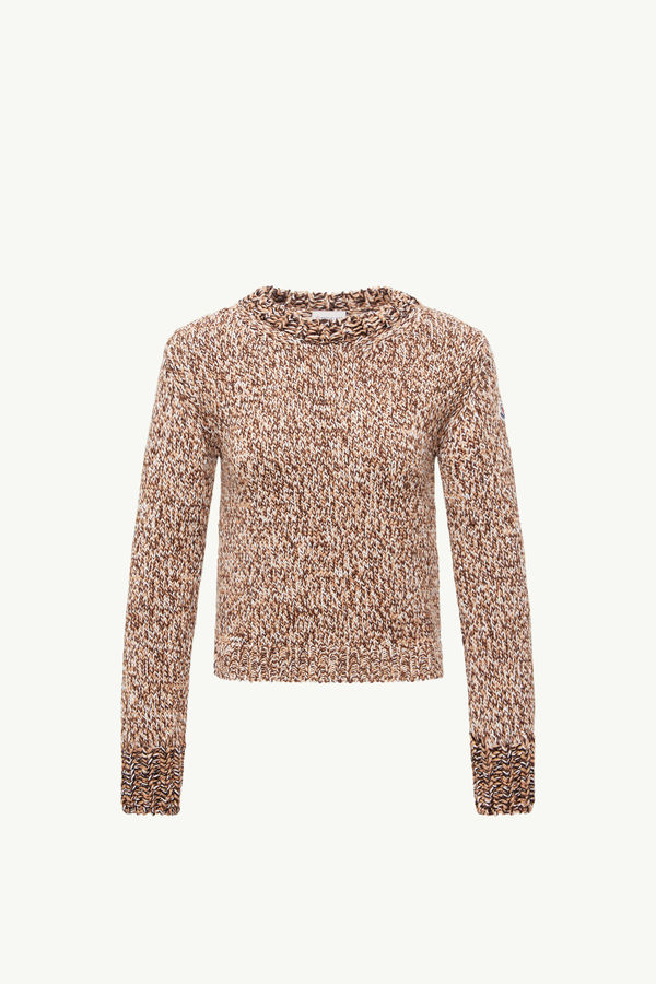 Mouliné Wool Jumper Women Brown Moncler 2