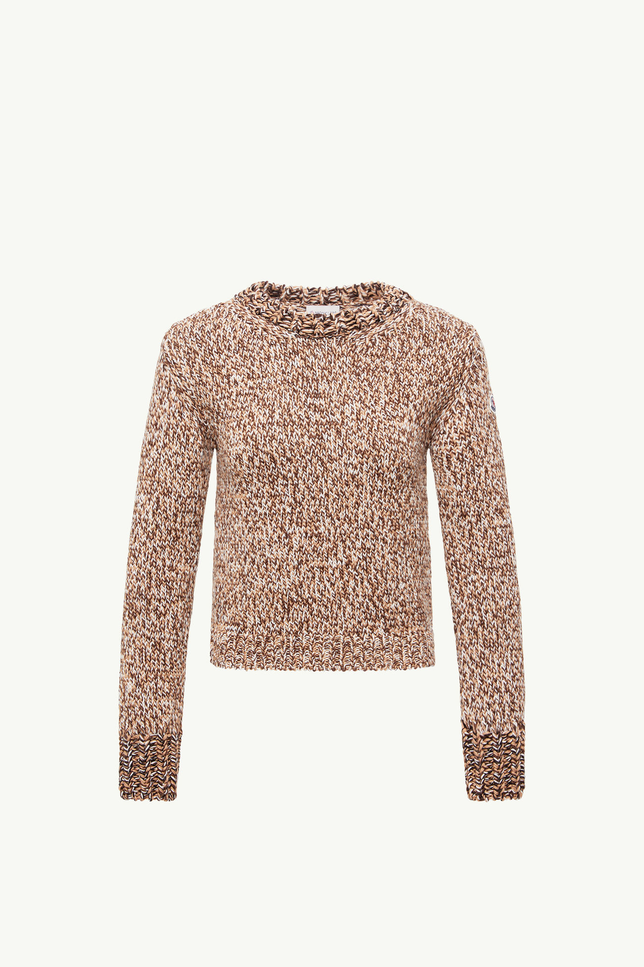 Mouliné Wool Sweater Women Brown Moncler 2