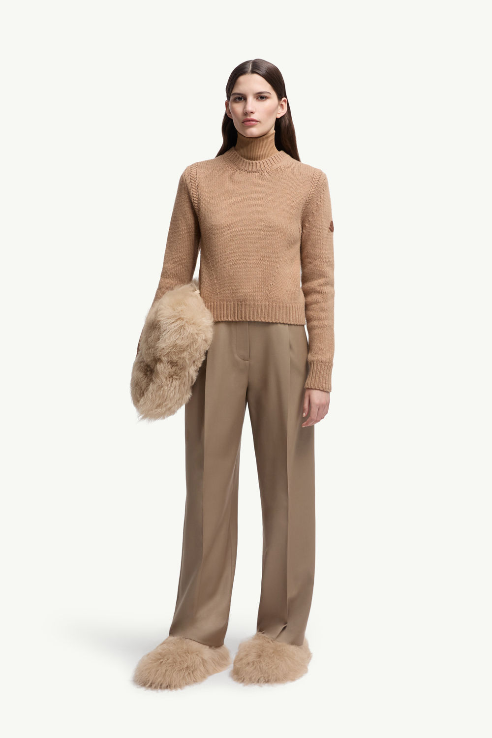 Wool & Cashmere Jumper Women Beige Moncler 0