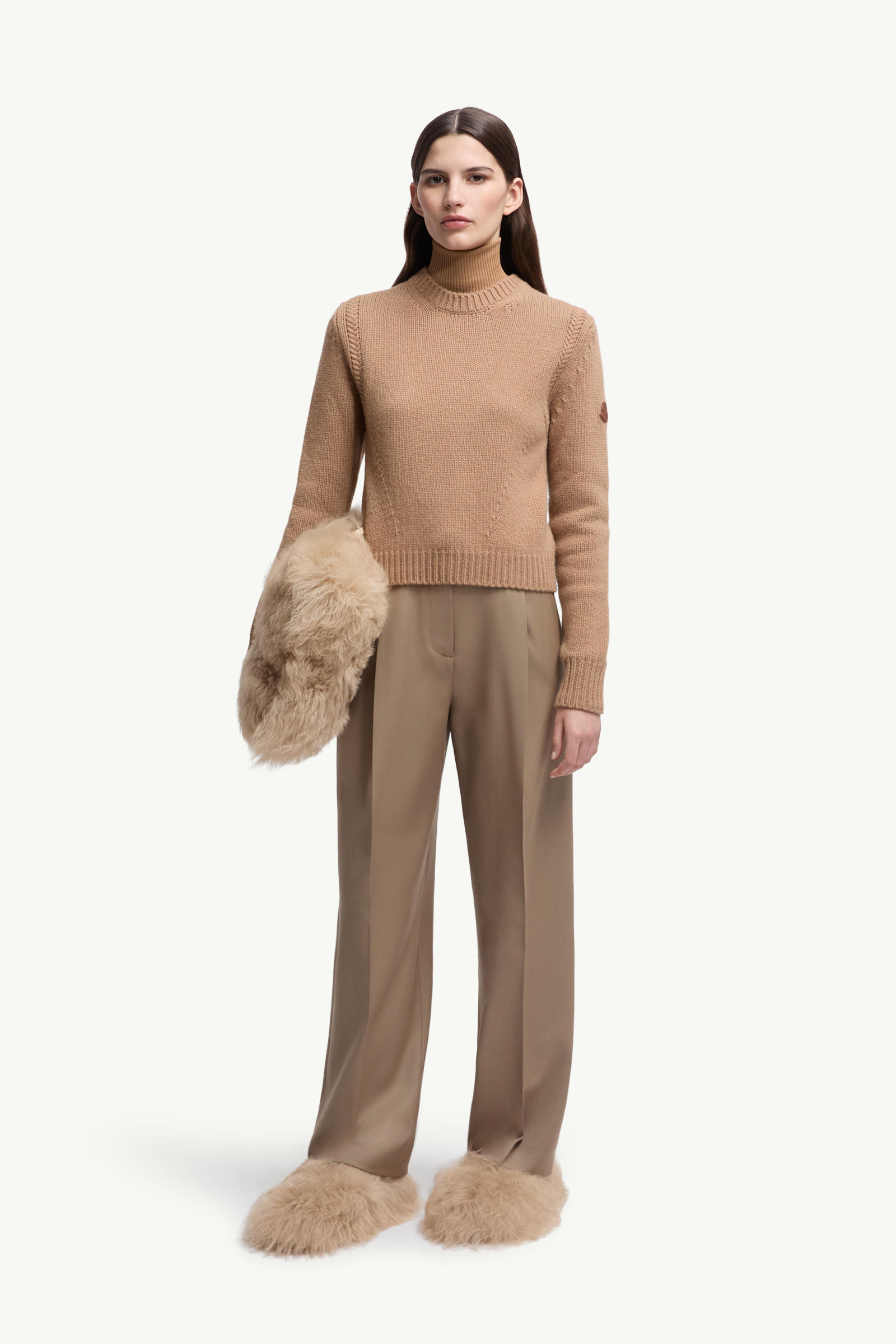 Wool & Cashmere Jumper Women Beige Moncler 0