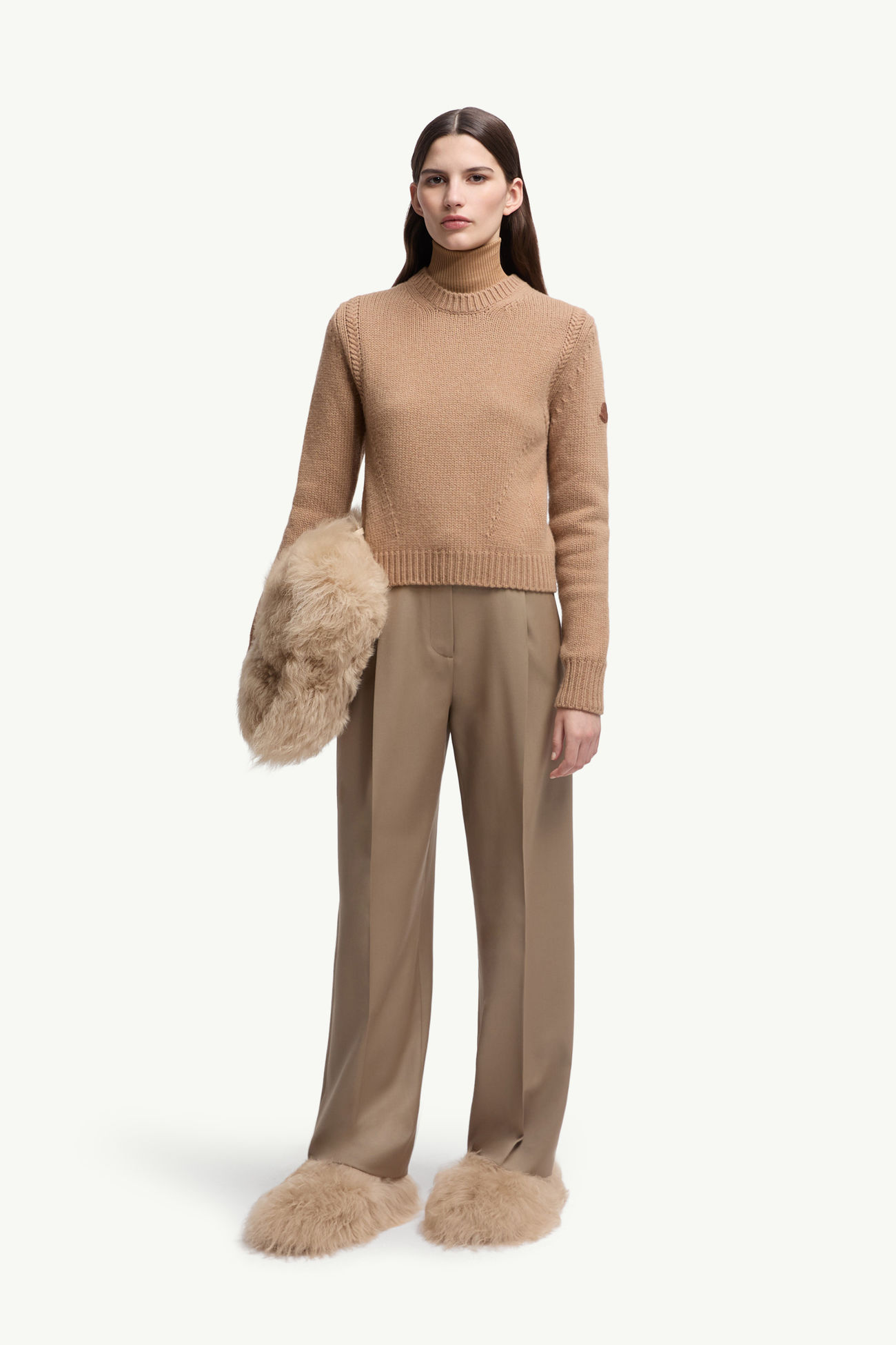 羊毛及羊絨毛衣 女士 米色 Moncler 0