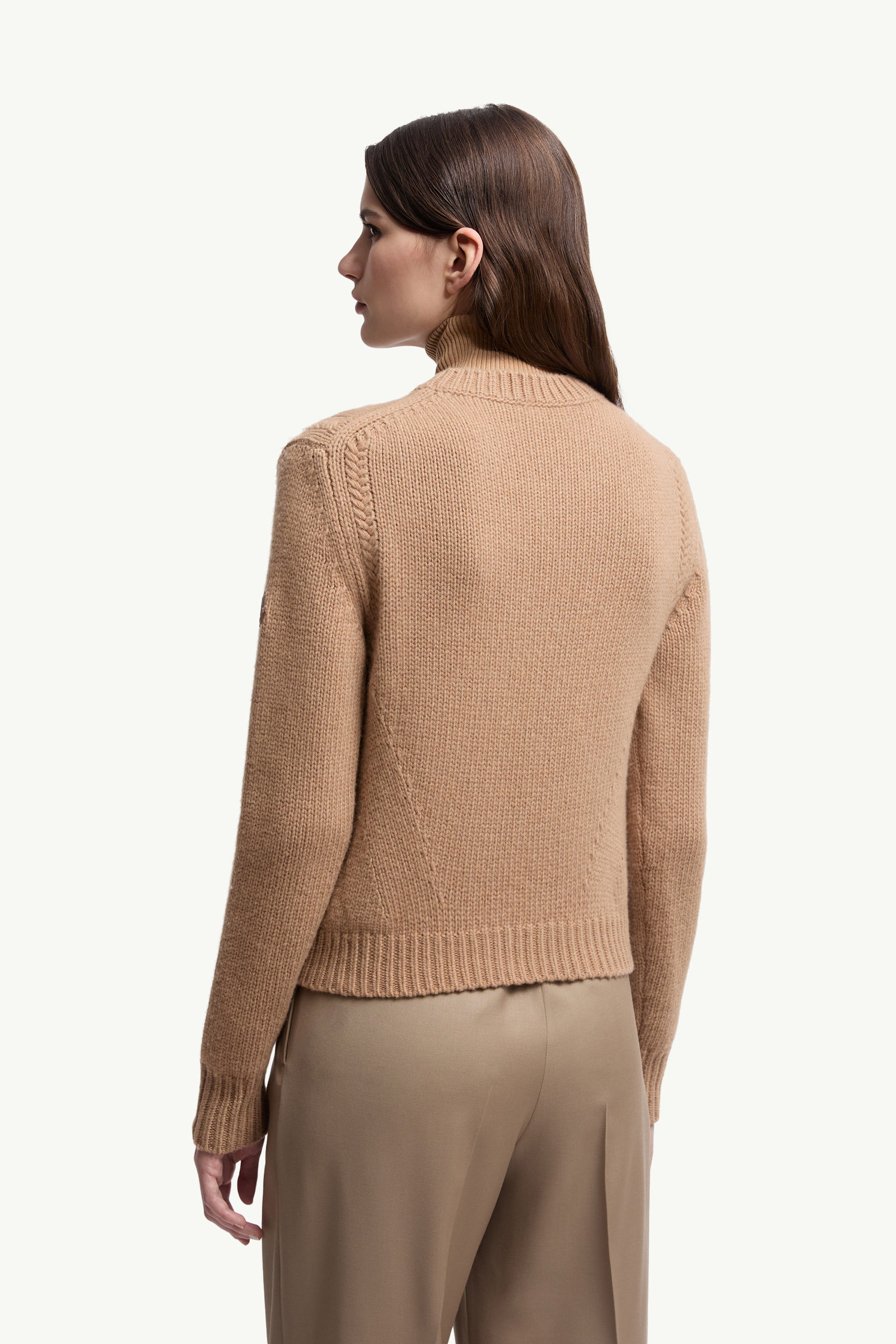 Wool & Cashmere Jumper Women Beige Moncler 4