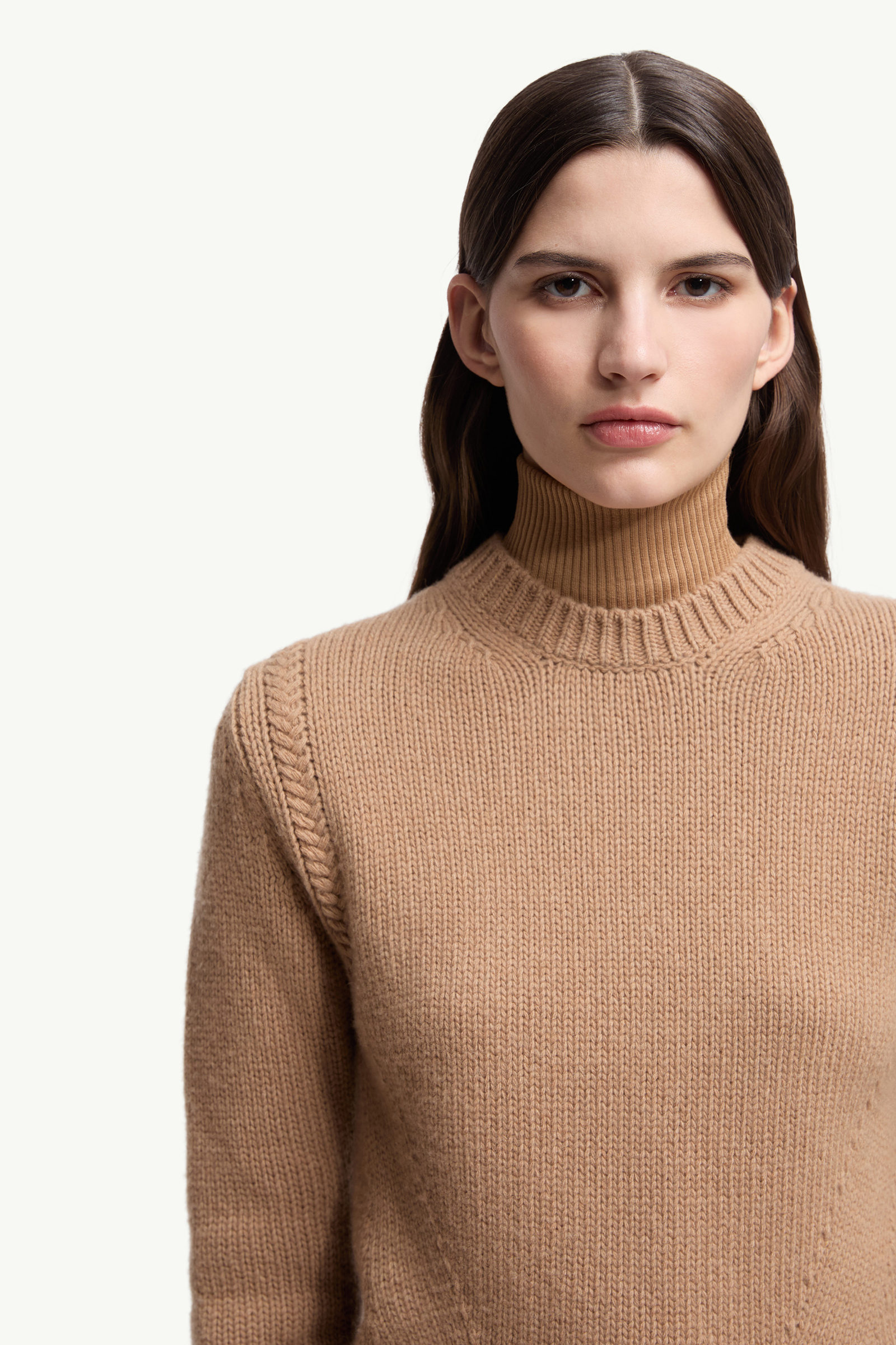 Wool & Cashmere Jumper Women Beige Moncler 5