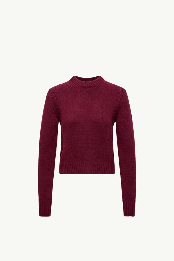 Wool & Cashmere Jumper Women Burgundy Moncler 2