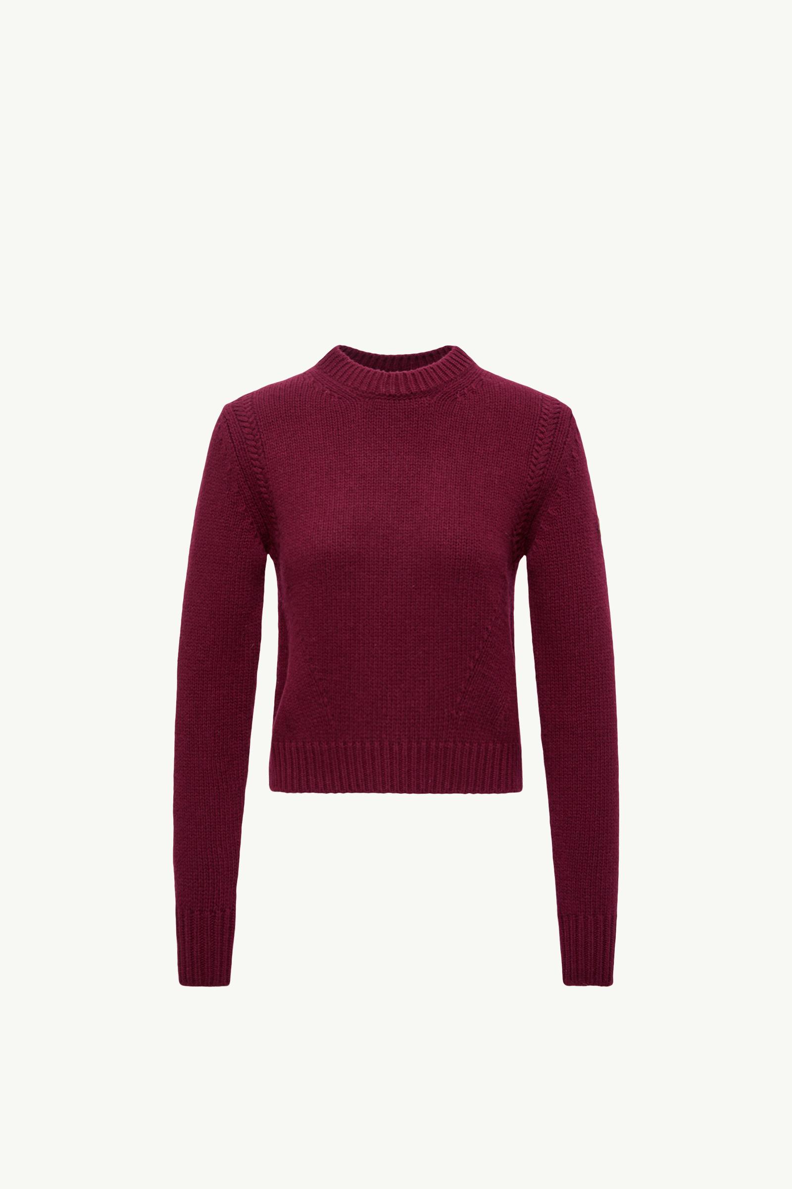 Burgundy Wool & Cashmere Sweater - Sweaters & Cardigans for Women