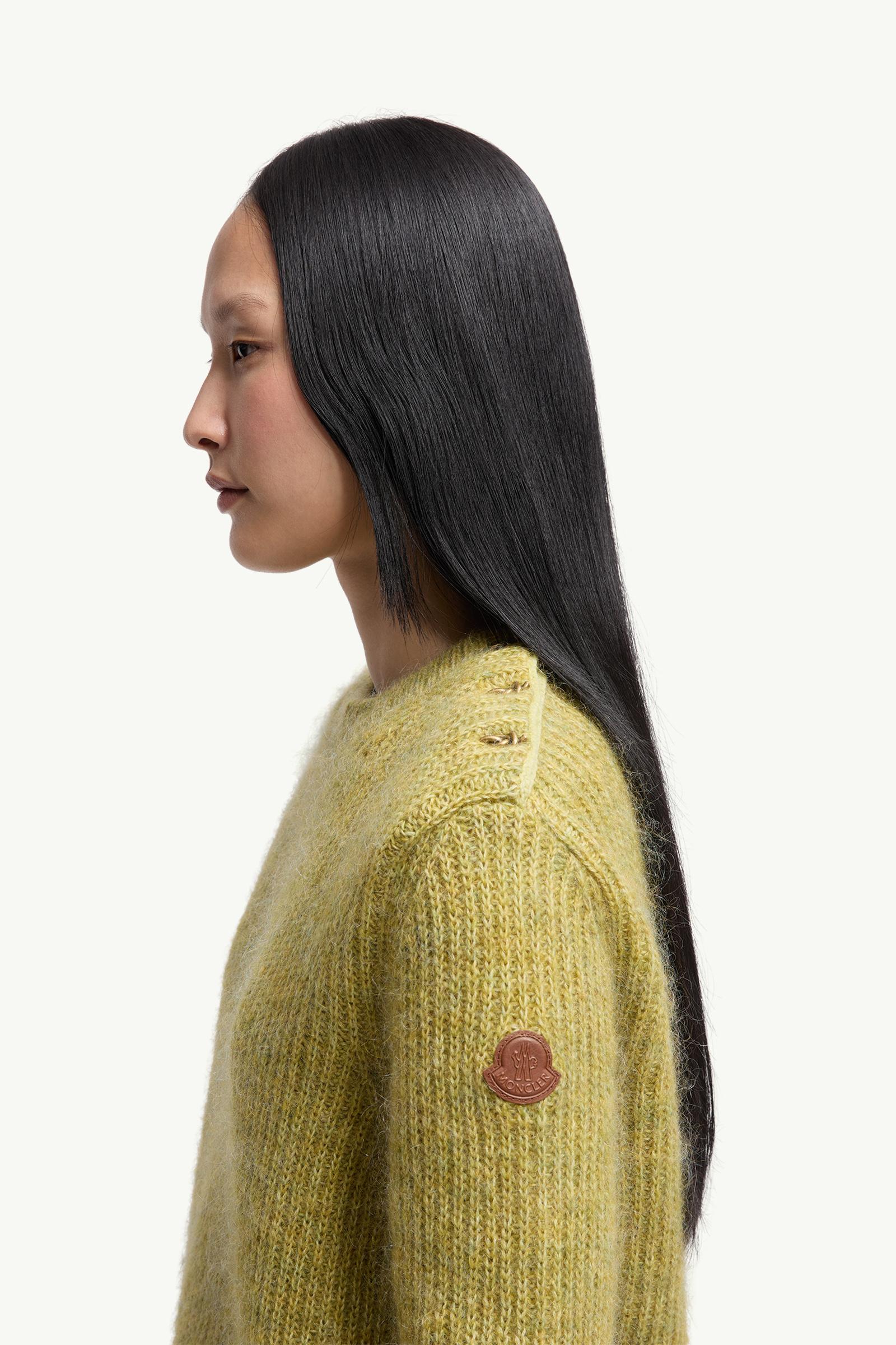 Mohair & Wool Blend Jumper Women Lime Green Moncler 1