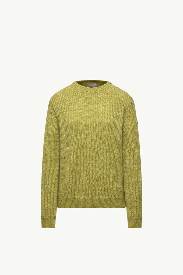Mohair & Wool Blend Sweater Women Lime Green Moncler 2