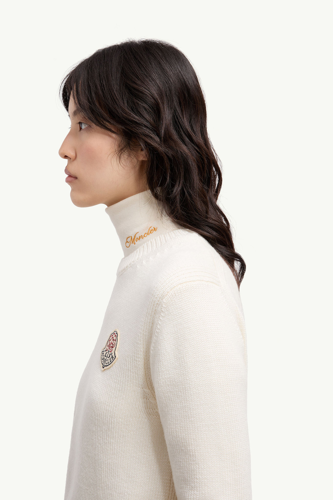 Crew Neck Tricot Women White Ivory Moncler 1